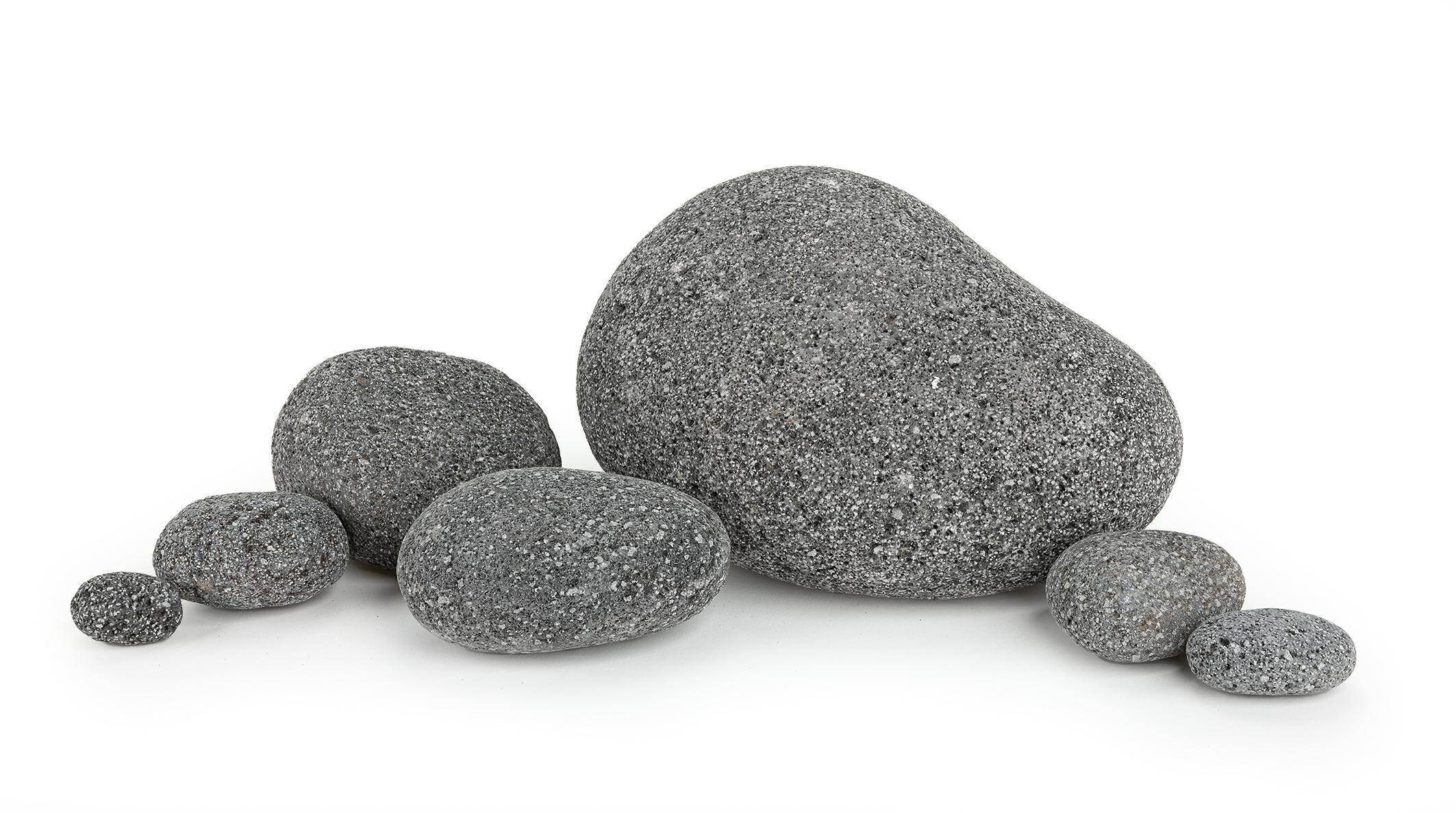SCHWARZE LAVA KIESELSTEINE PEBBLES 15-20cm
