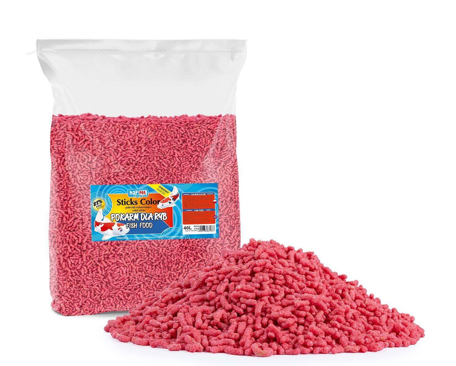 Die Fischfutter Stäbchen farbverstärkende rote 40l (L-P010PO)