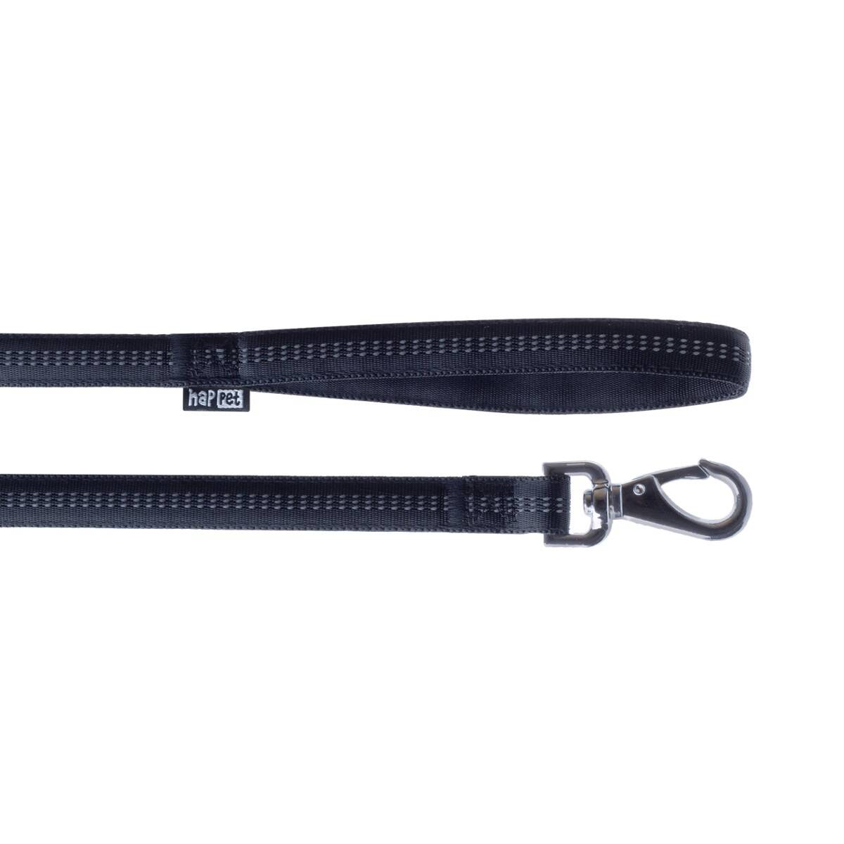 Leash L / Soft Style / Black & Reflective - Happet