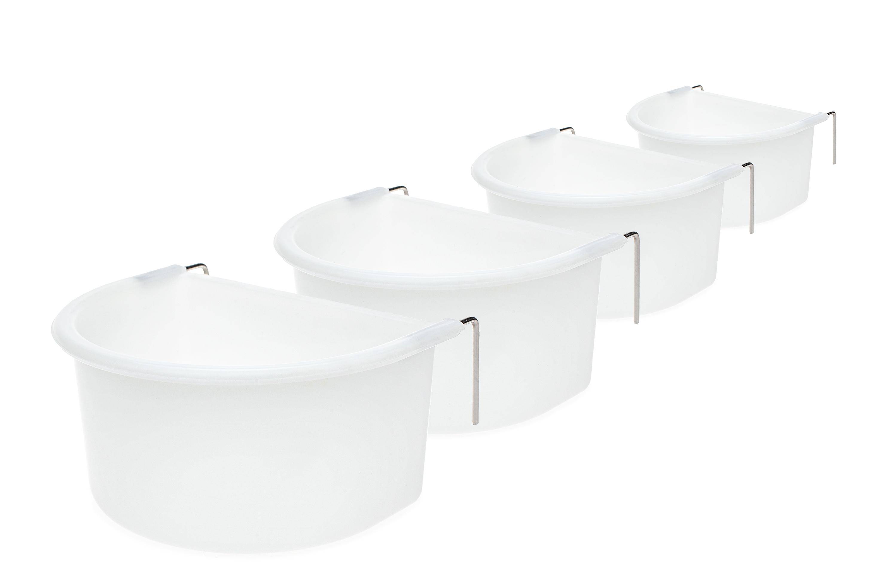 Bird feeder half-round white