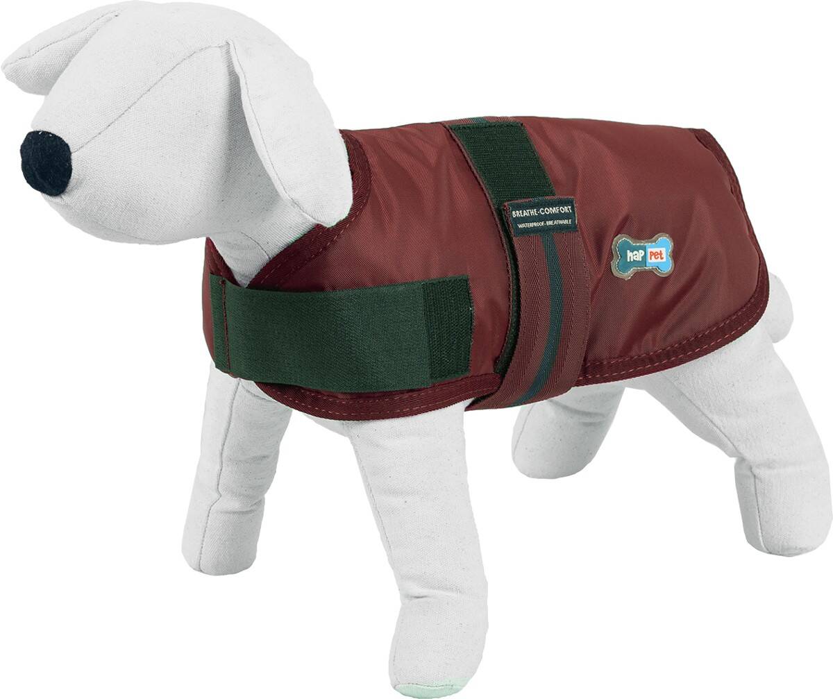 Bad Weather Dog Coat / Waterproof & Insulated - Happet 321B - Burgundy XS - 25cm