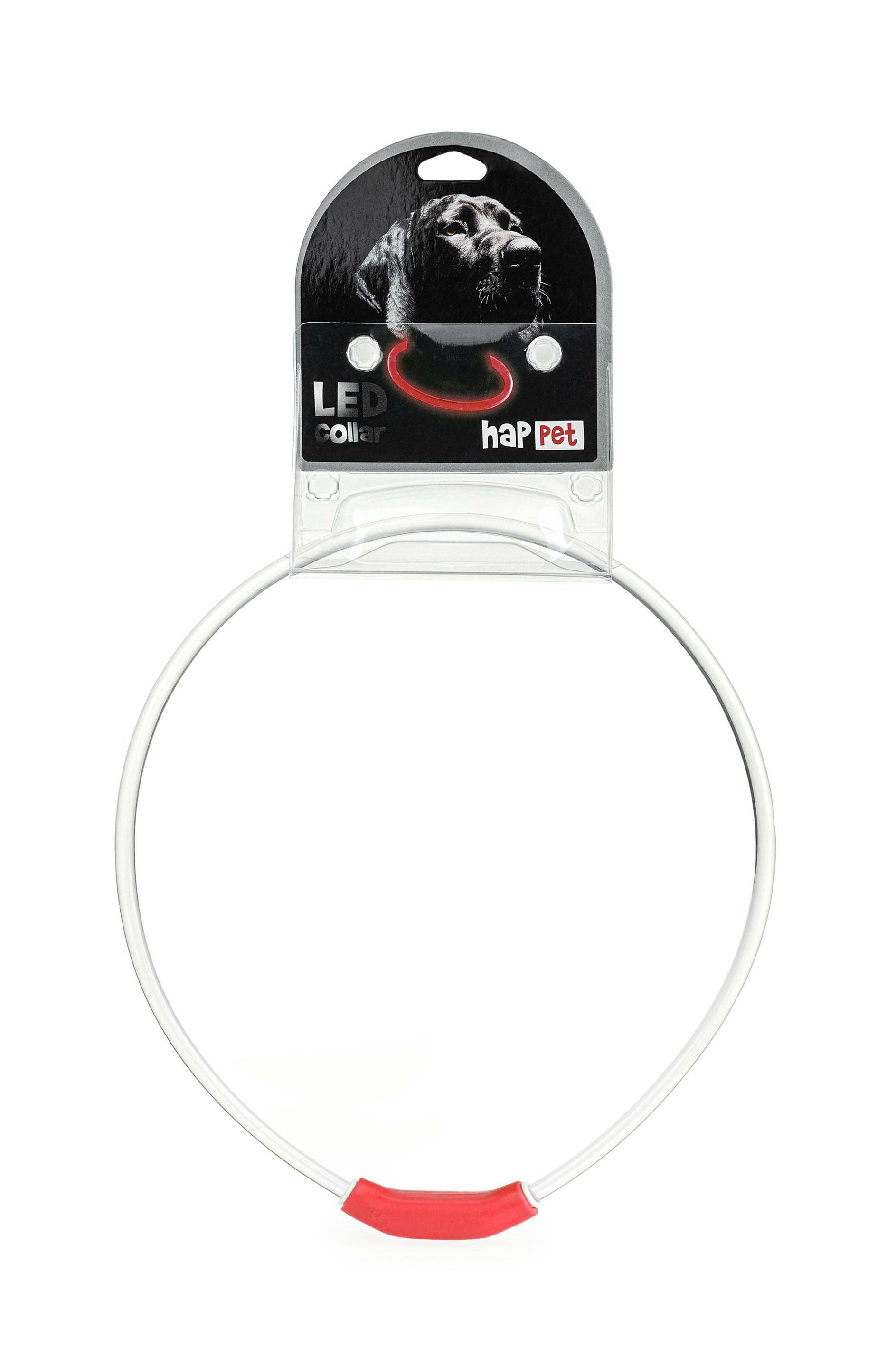 LED Dog collar red M