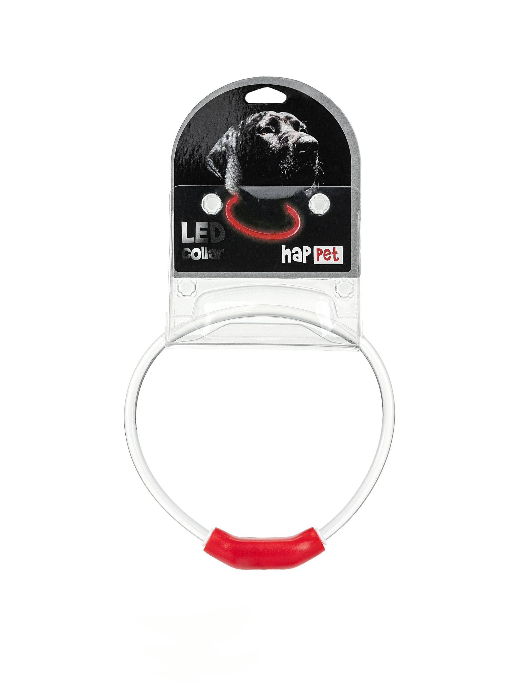 LED Dog collar red S