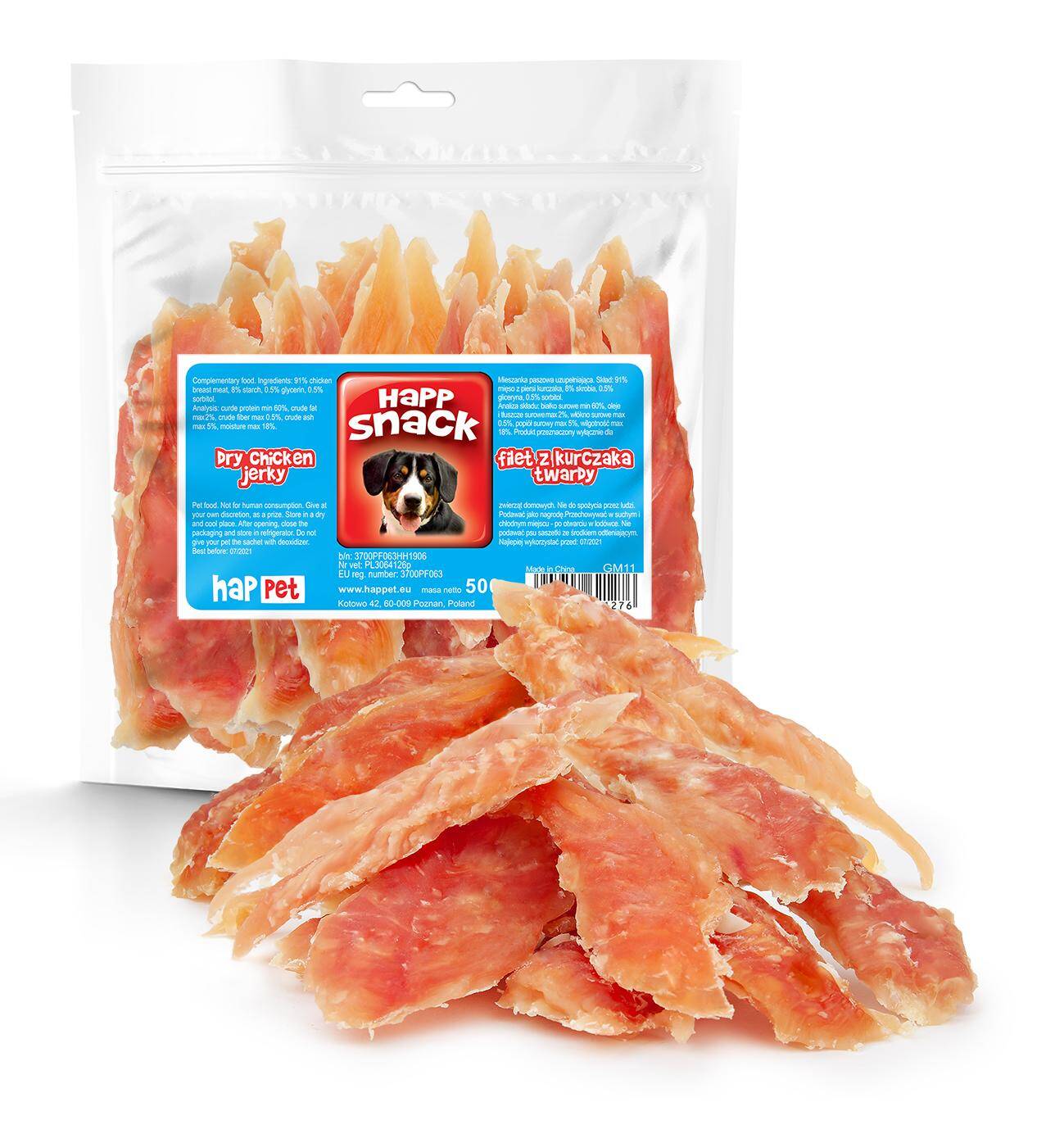 Dry chicken jerky - Happet GM11 - 500g