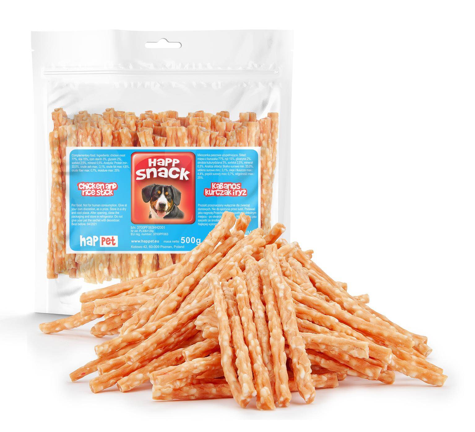 Chicken & rice stick - Happet GM91 - 500g