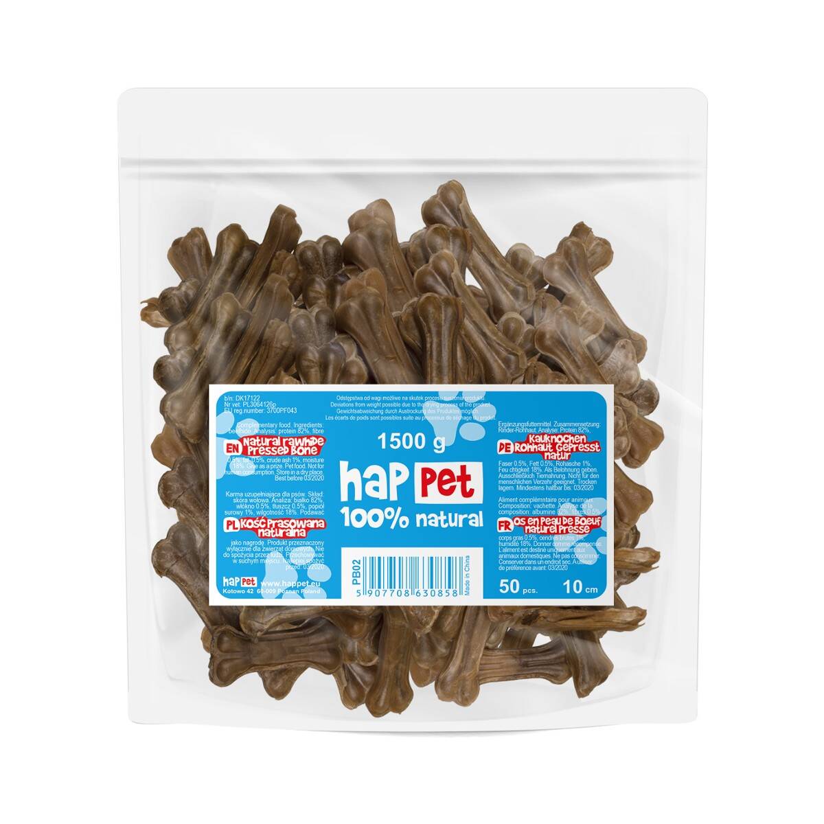 Rawhide Pressed Bone - Happet PB02 - 10,0cm / 50pcs