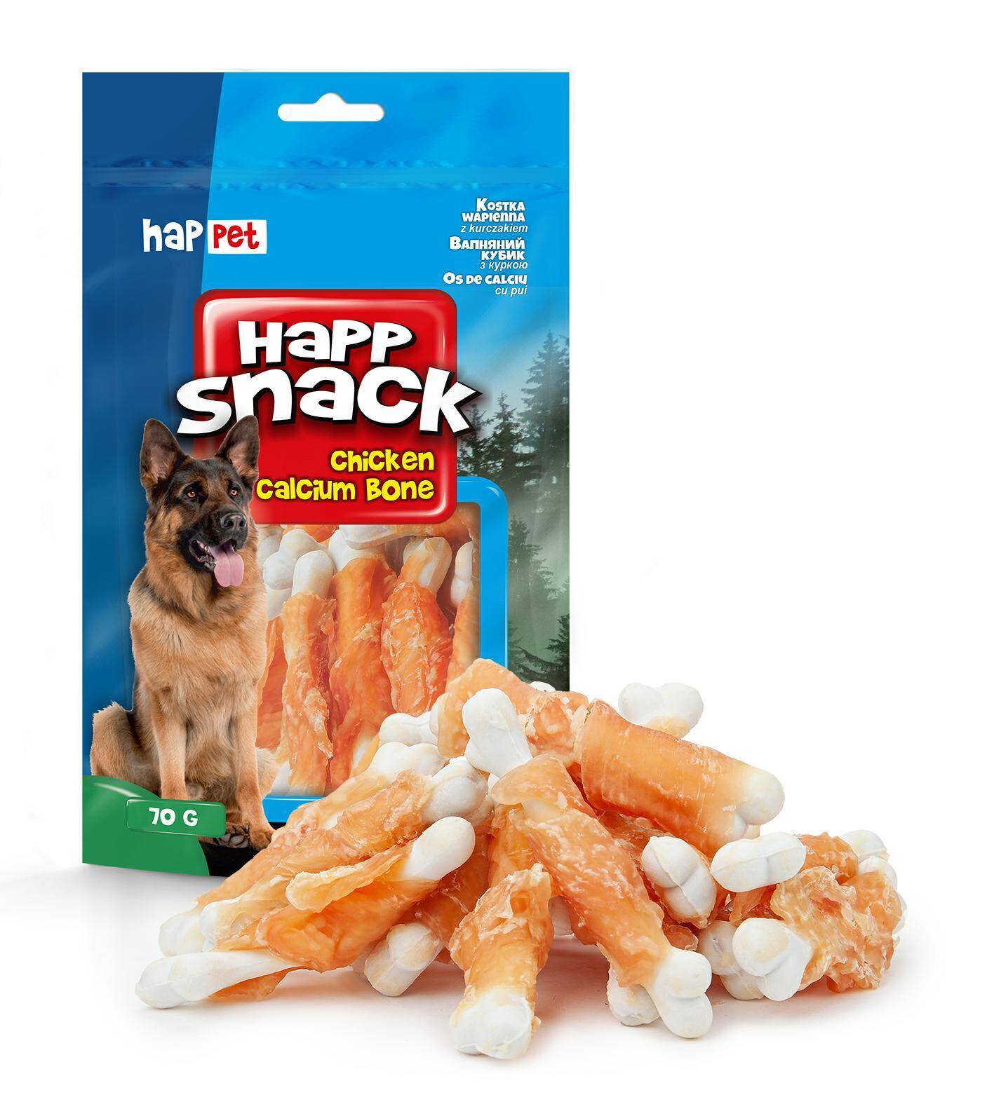 Chicken and calcium bone twisted - Happet GP31 - 70g