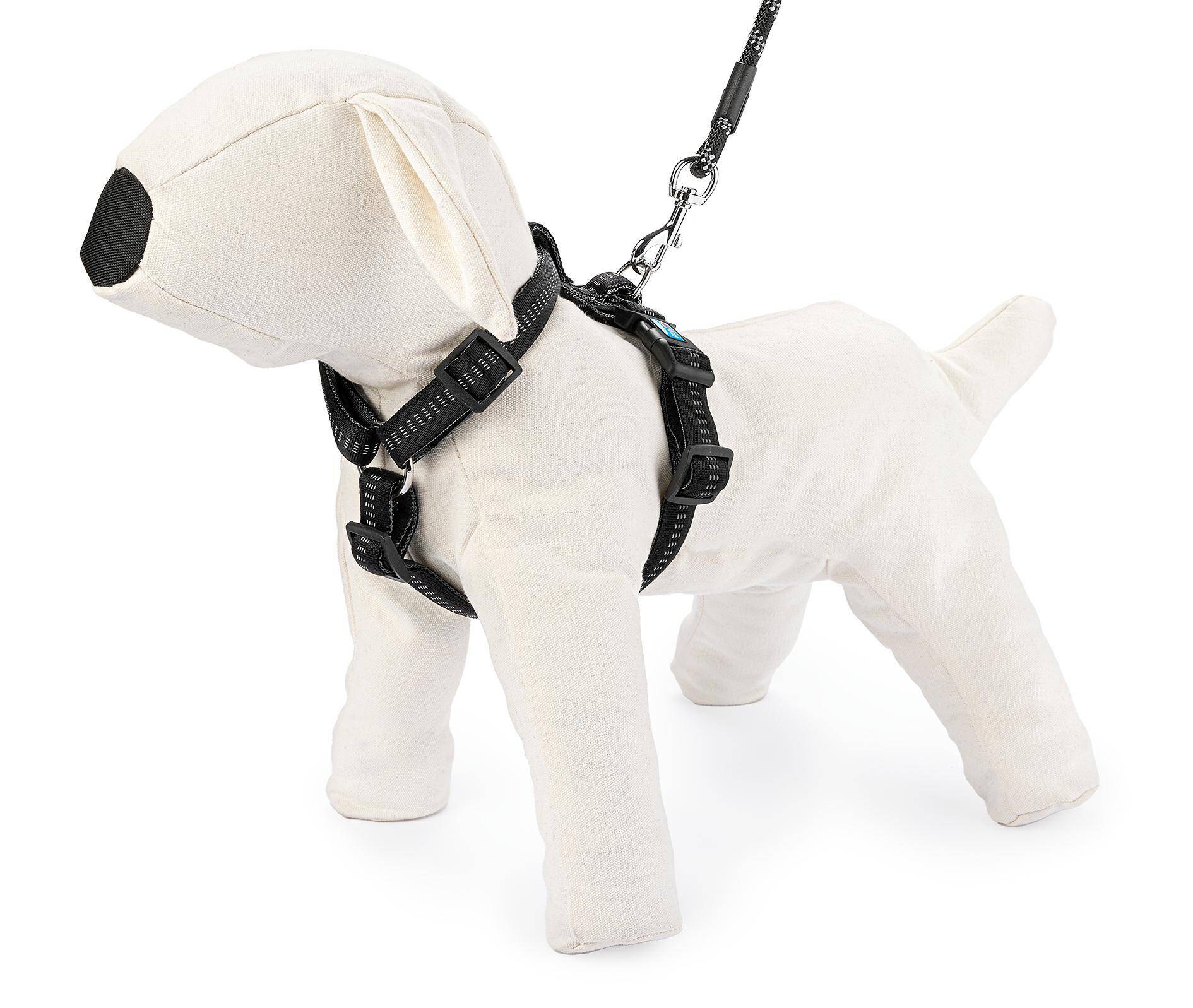 'Soft Style' Adjustable Harness M Black reflective