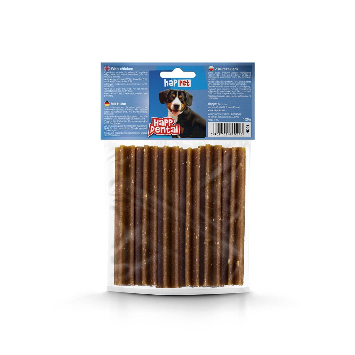 Dental for dogs with chicken 120g Happet (Z-HD01CM)