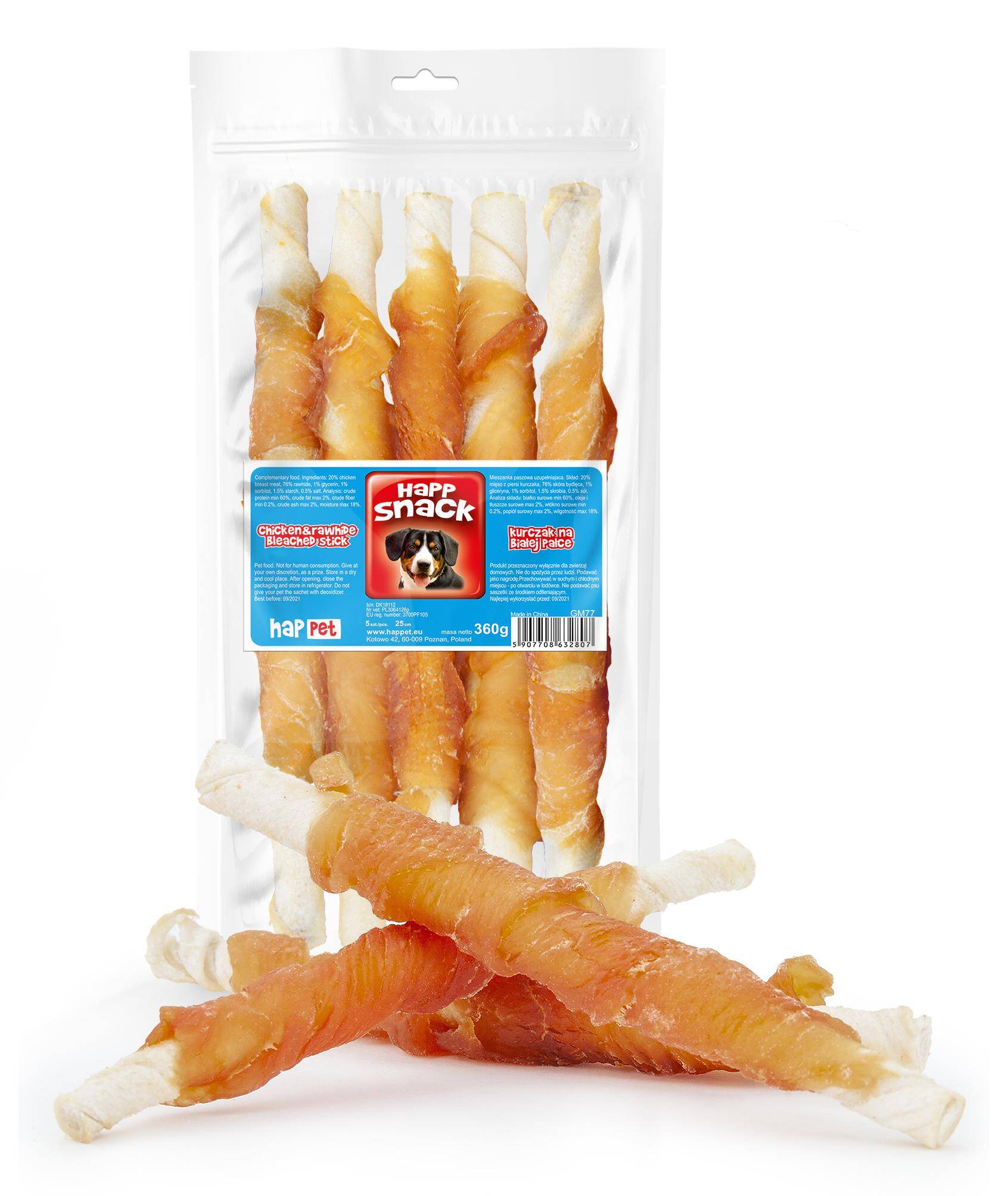 Chicken & bleached stick - Happet GM77 - 360g