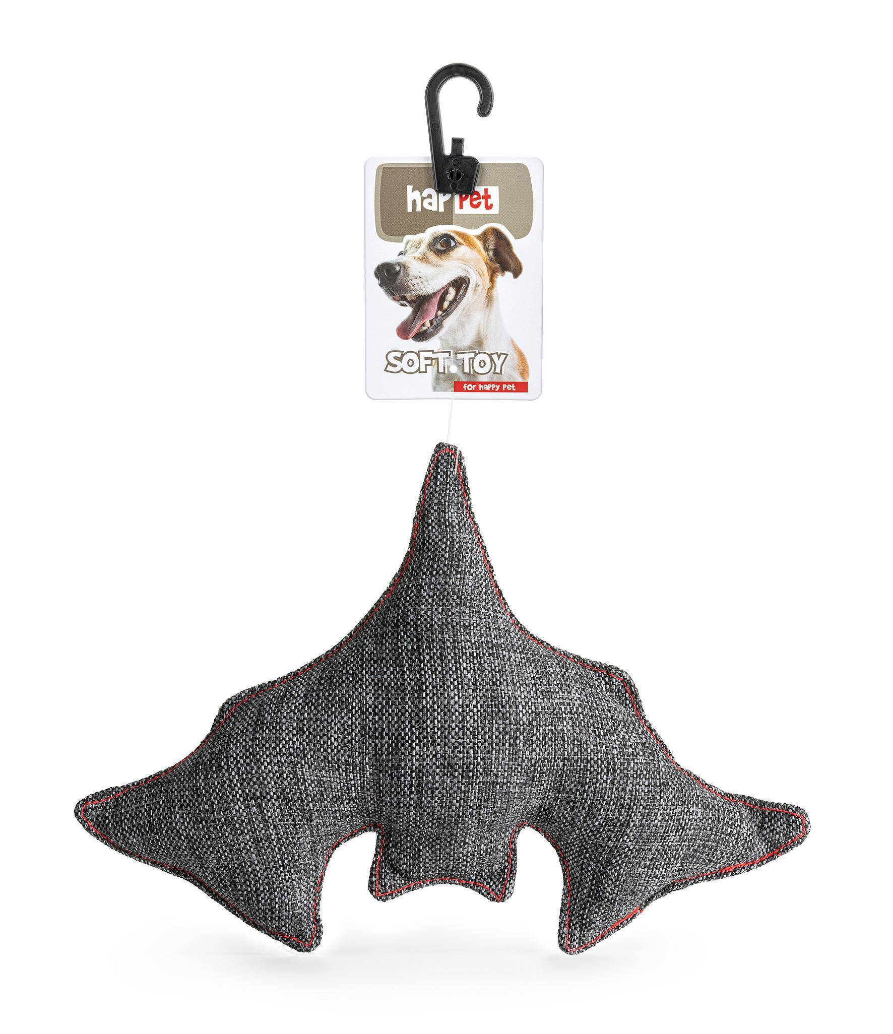 Z891 Textile toy bat dark grey 25cm