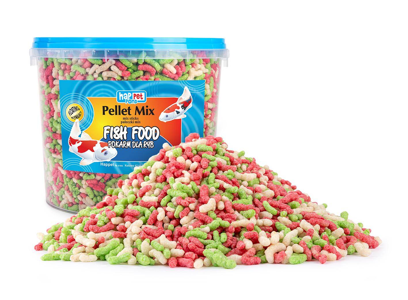 Die Fischfutter Stäbchen Mix Happet Trikolore 3l (L-P012PO)