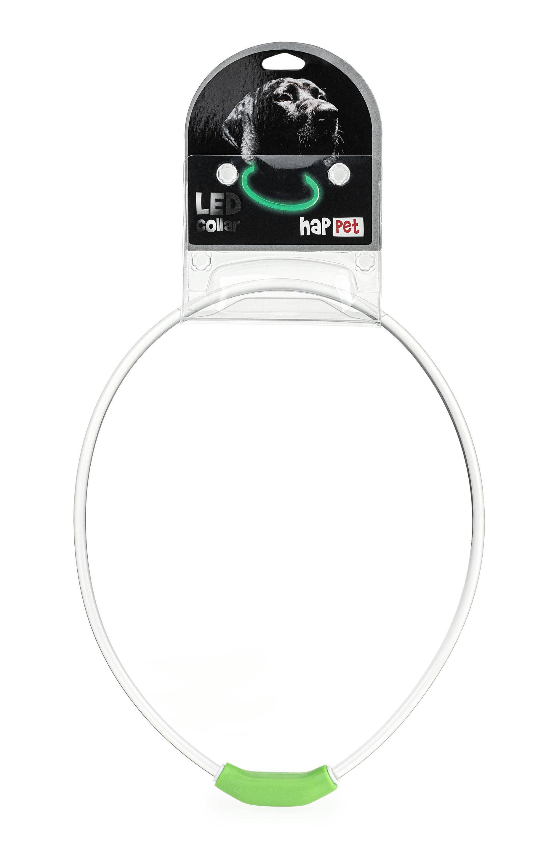 LED Dog collar green L