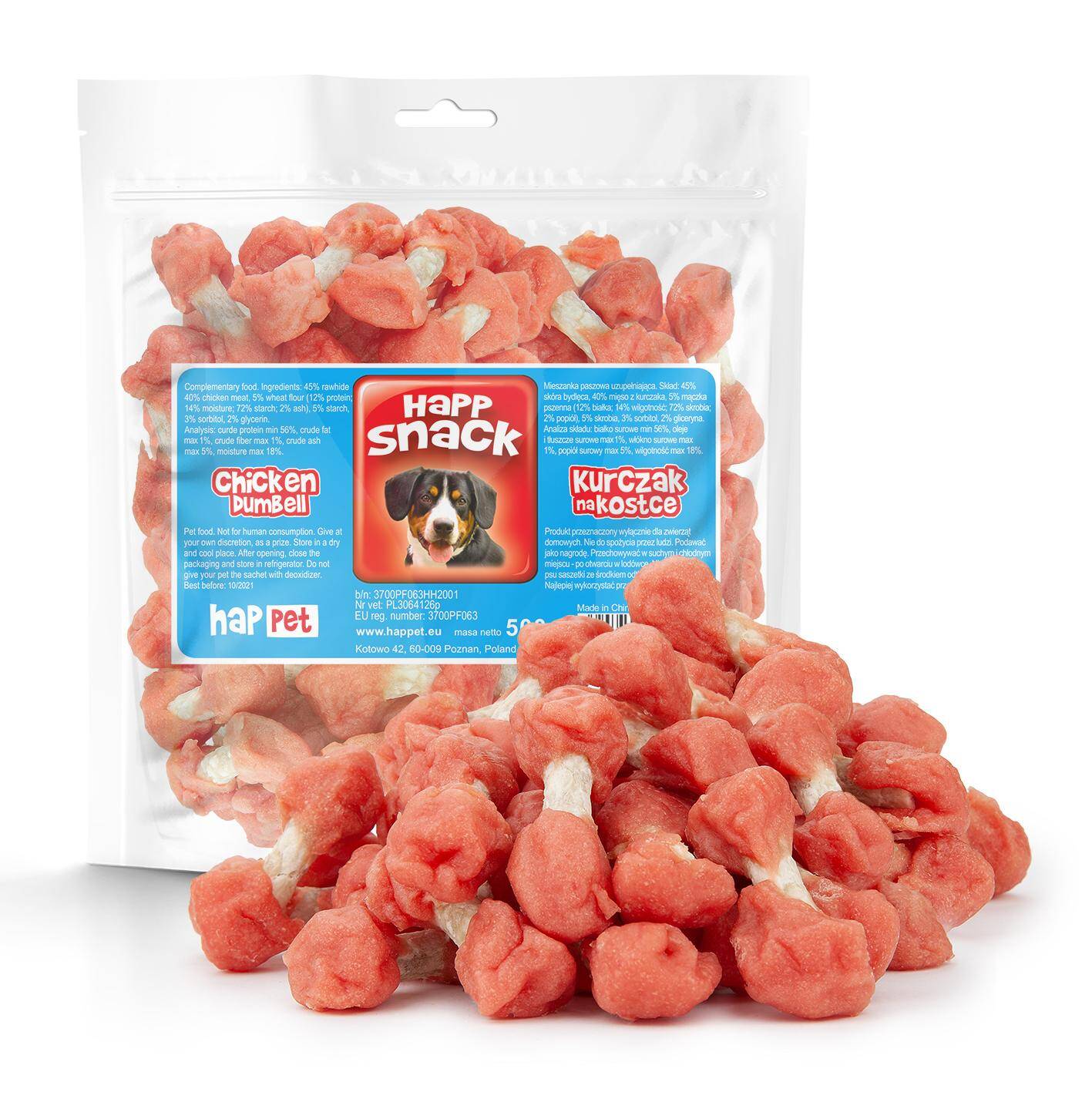 Dry chicken dumbell - Happet GM18 - 500g