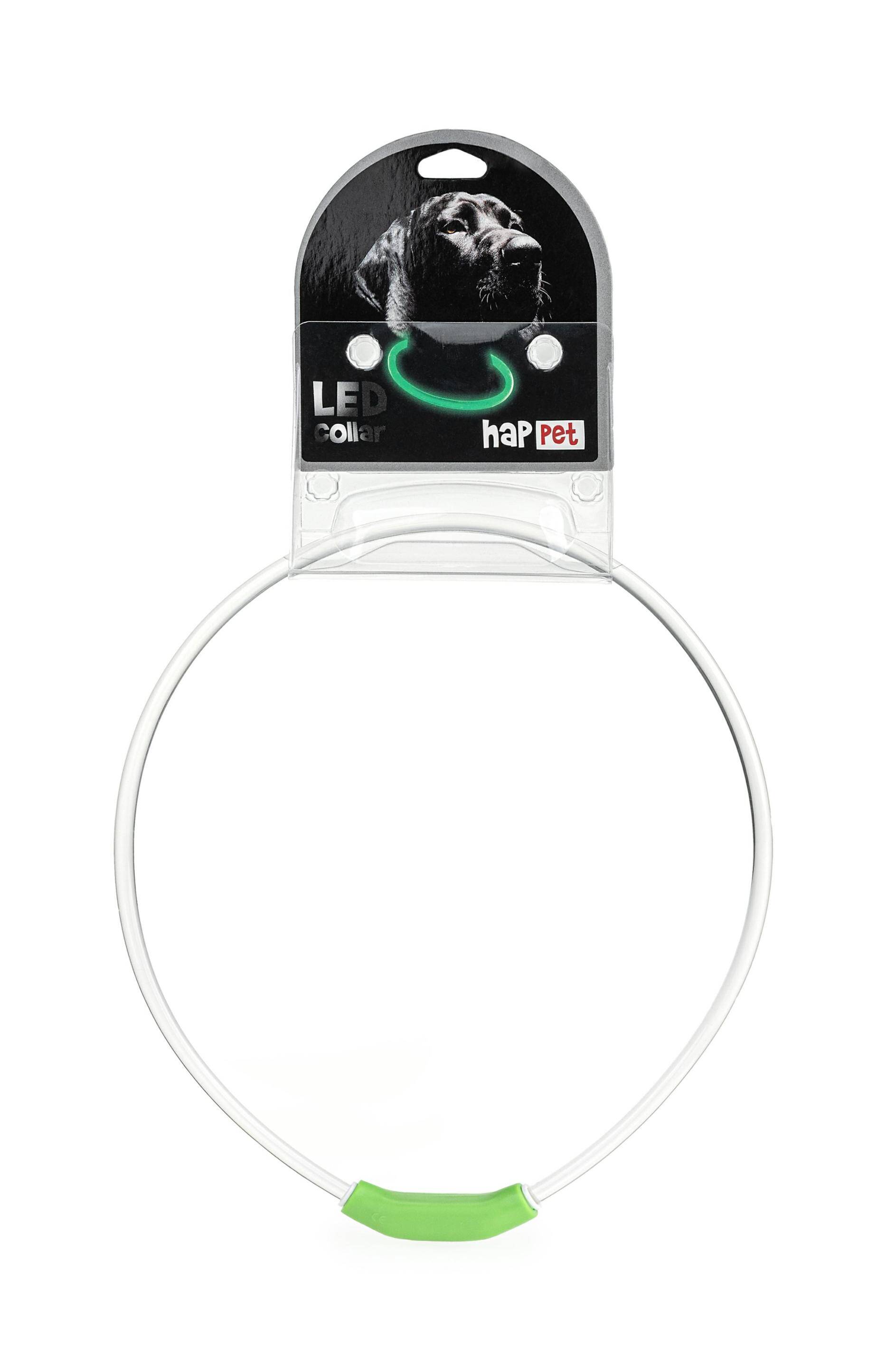 LED Dog collar green M