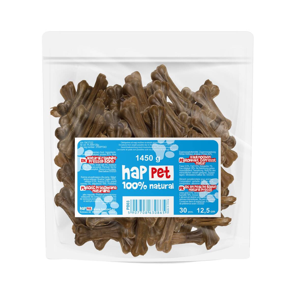 Rawhide Pressed Bone - Happet PB03 - 12,5cm / 30pcs