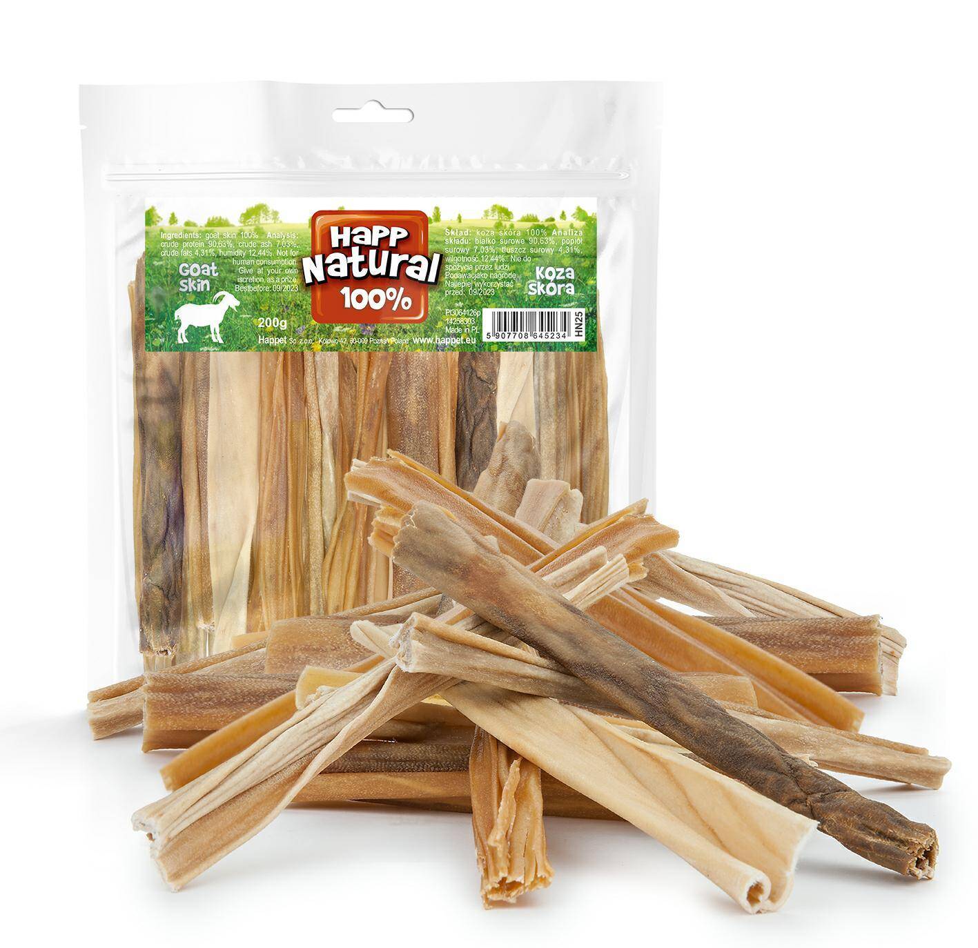 100 % Ziegenhaut - natürlicher Kauartikel 100g