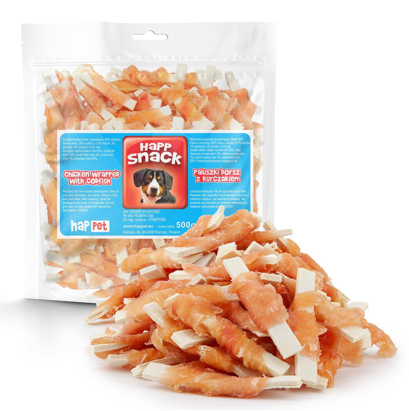 Chicken wrapped with codfish - Happet GM52 - 500g