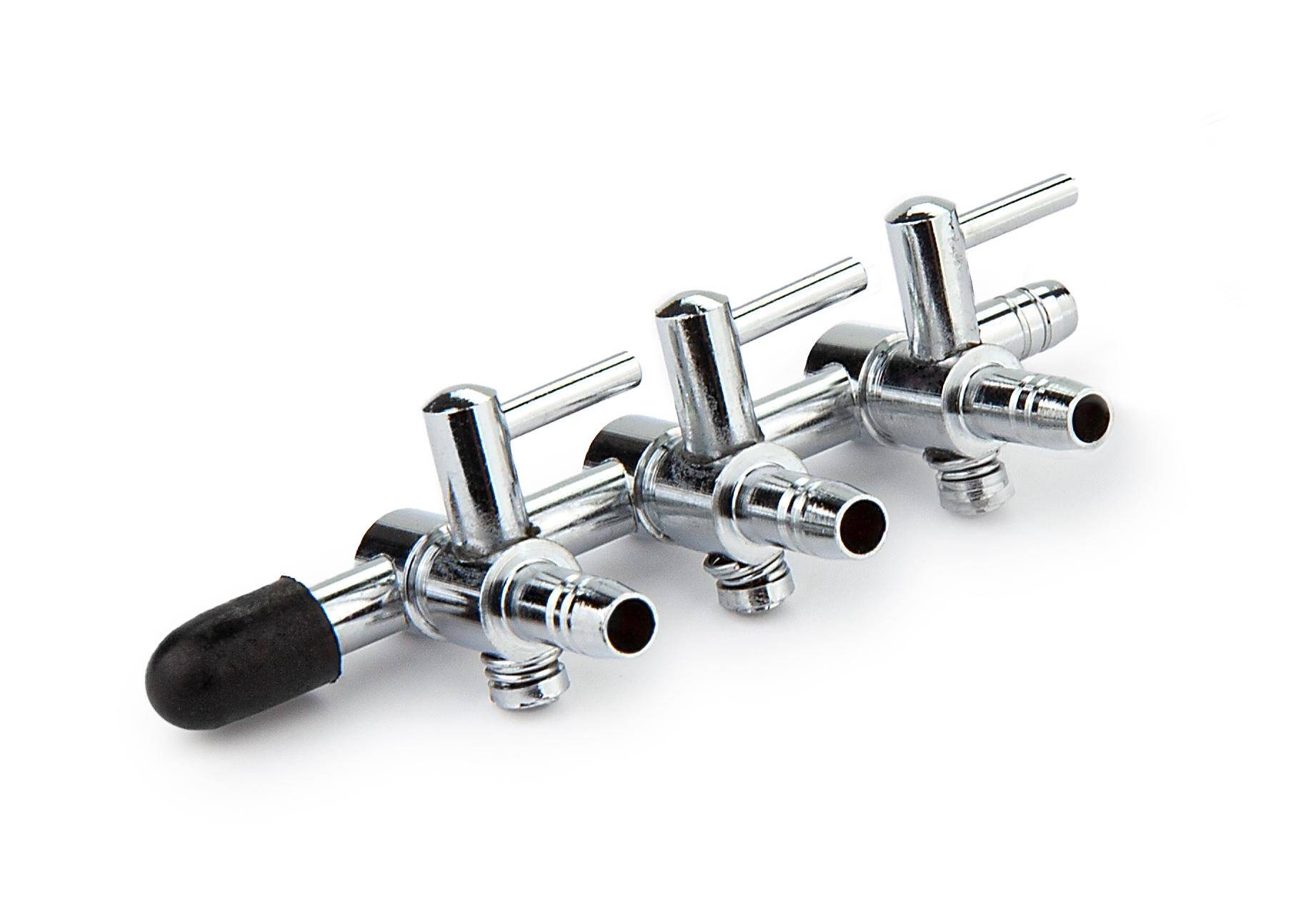 Metal air divider with valves 3-ways Happet 1 pcs.