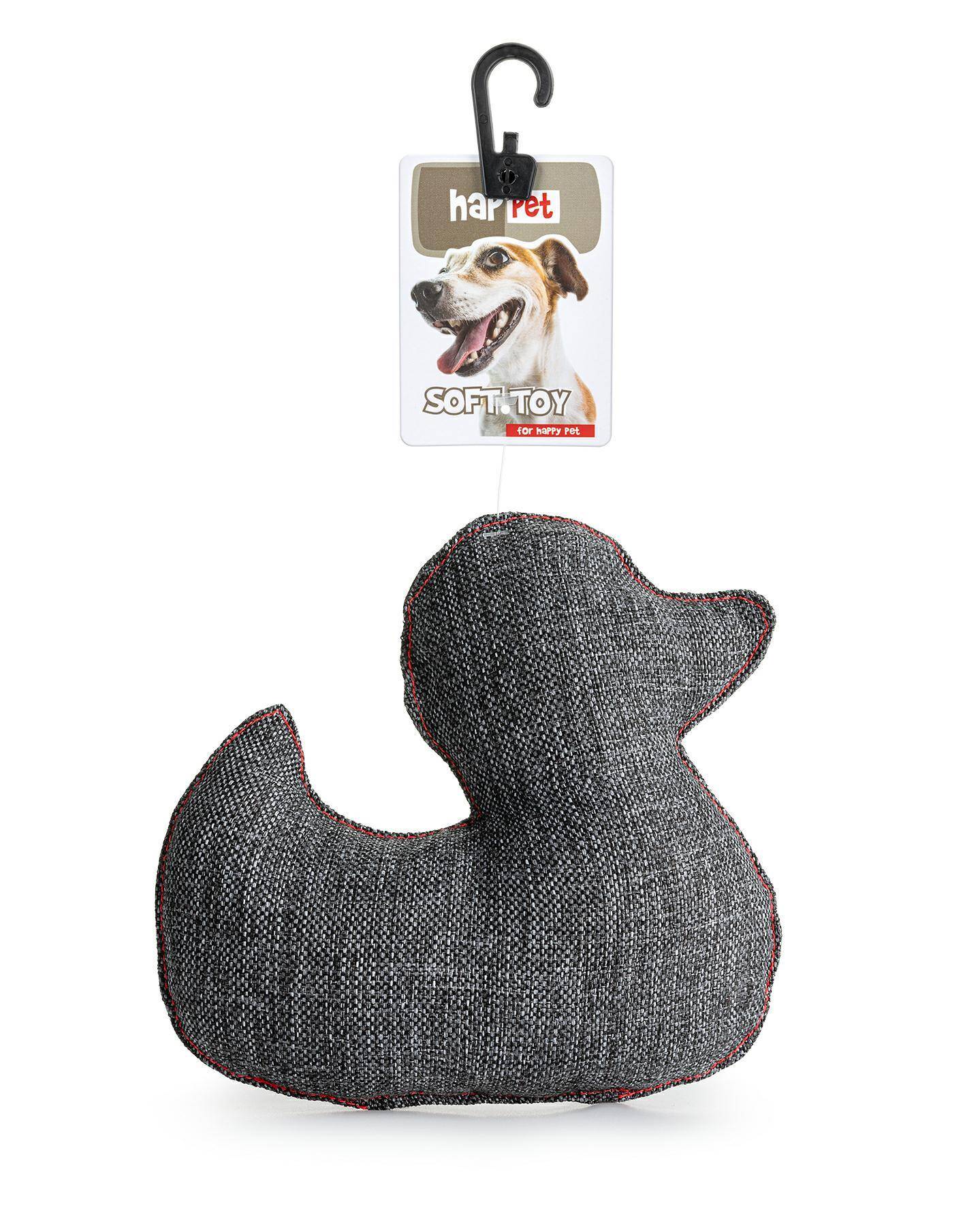 Z897 Textile toy duck dark grey 20cm