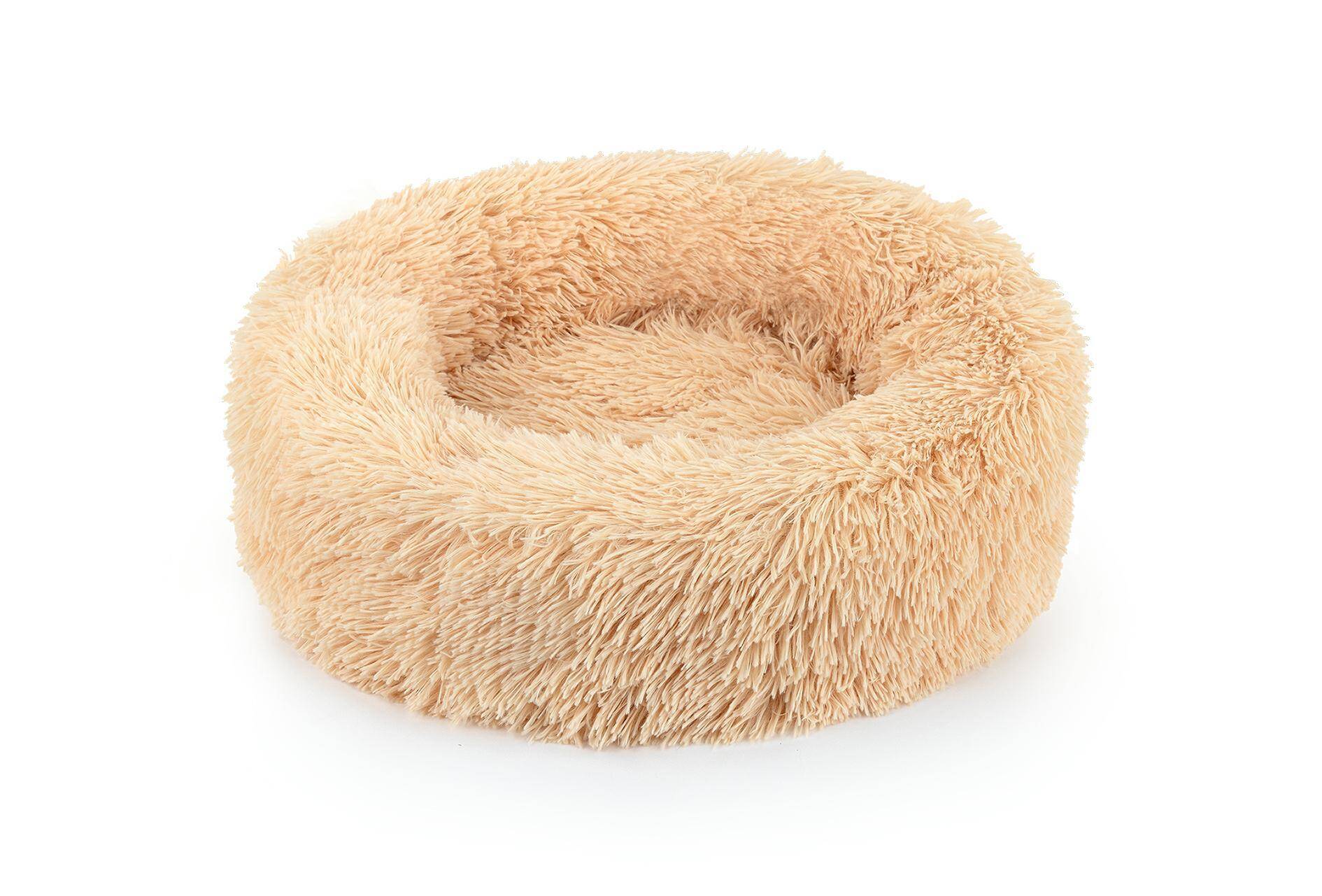 Plush pet bed beige S 50cm