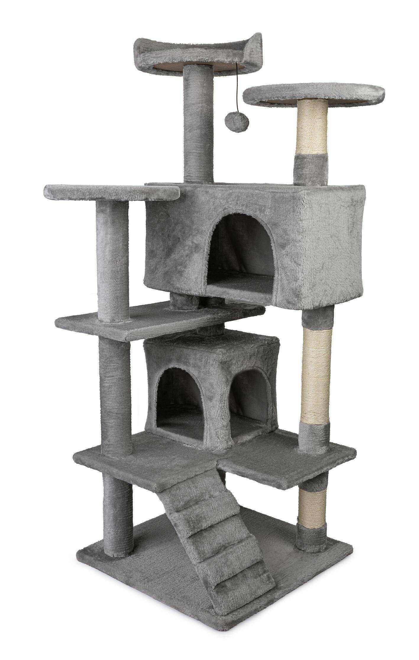 Cat Scratcher CT10, 49x49x132cm Light Gray