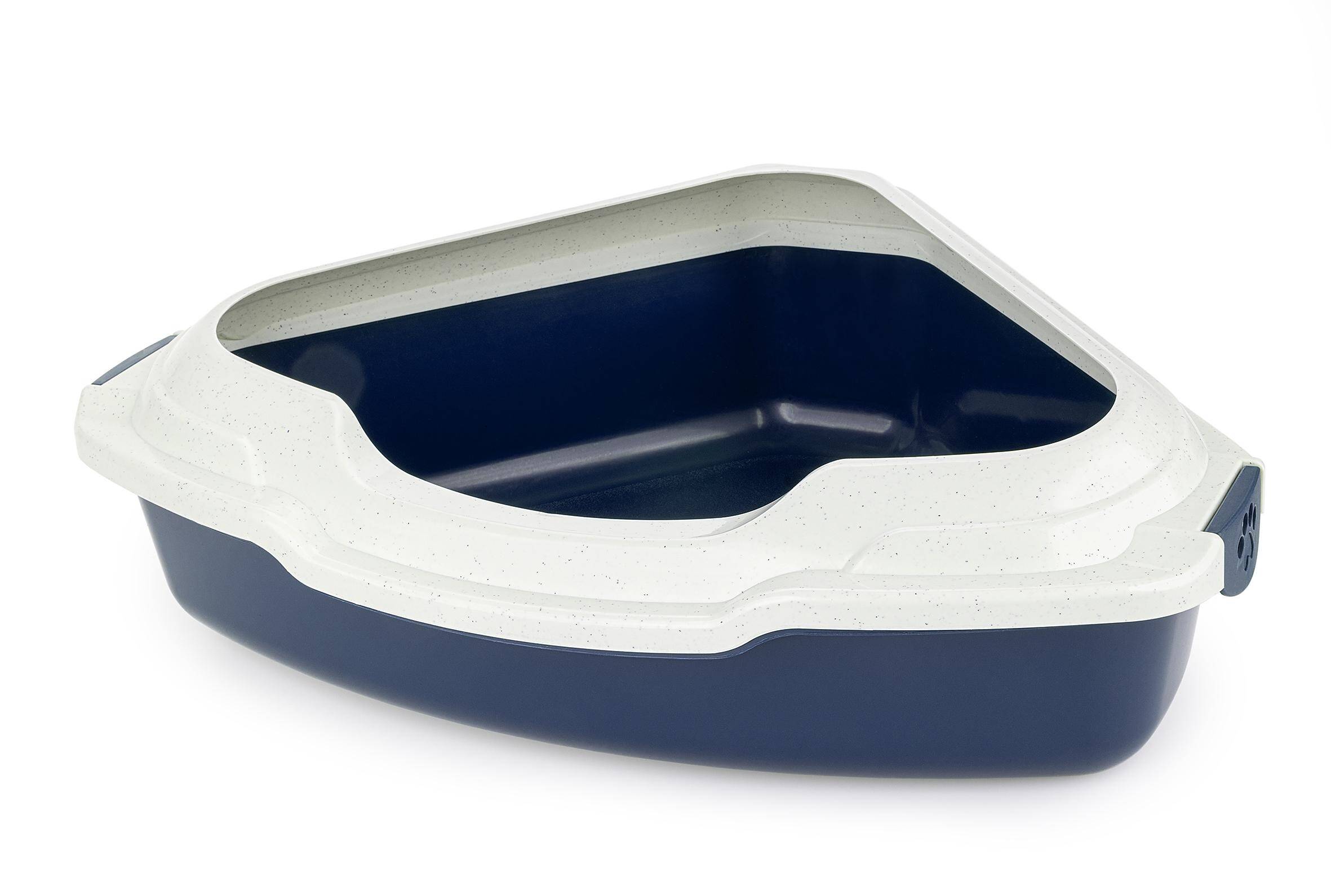 Corner Cat Litter Tray / Blue - Happet