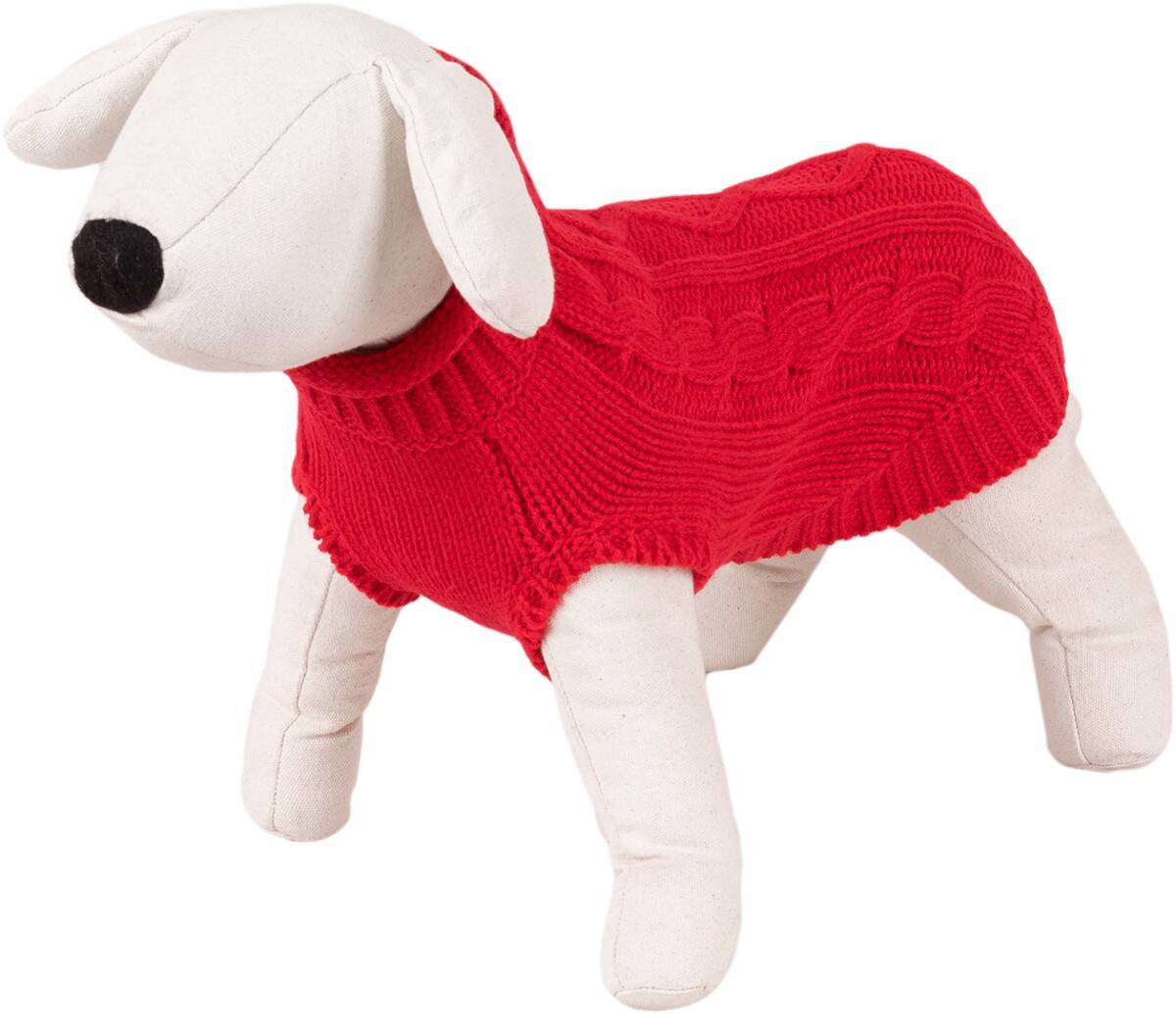 Dog Sweater / Knitted Pattern - Happet 510L - Red L - 35cm