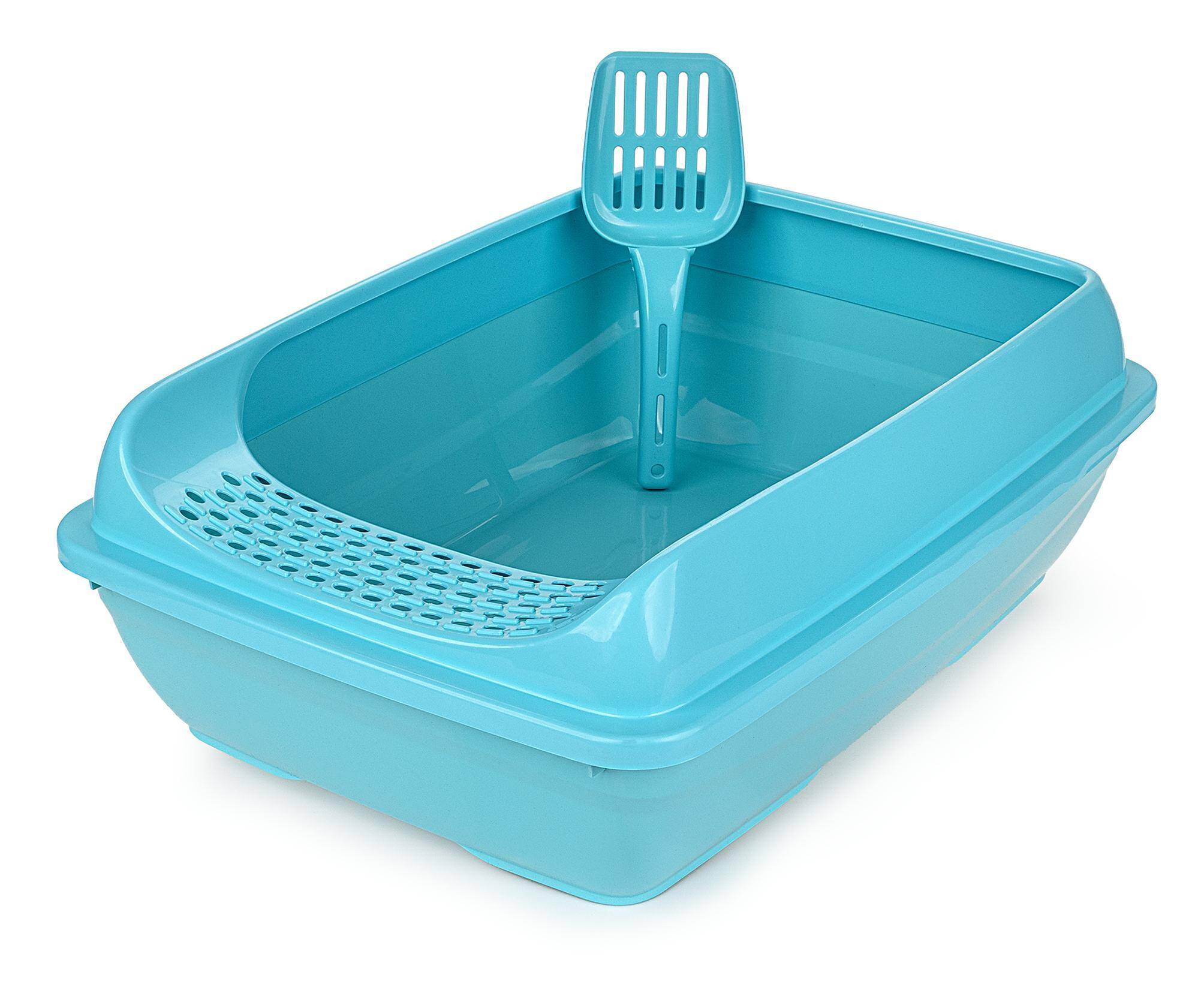 Litter Box with Grate Blue