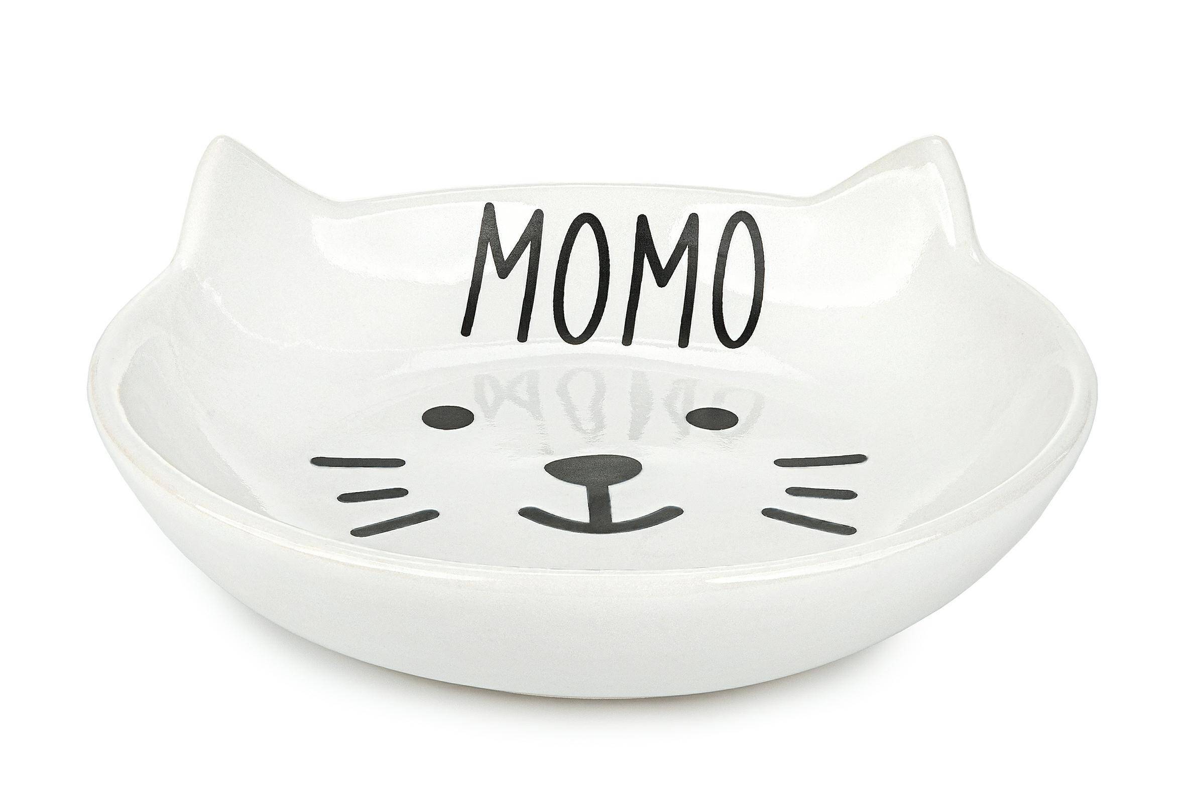 Ceramic cat bowl 13cm  white  (Photo 2)