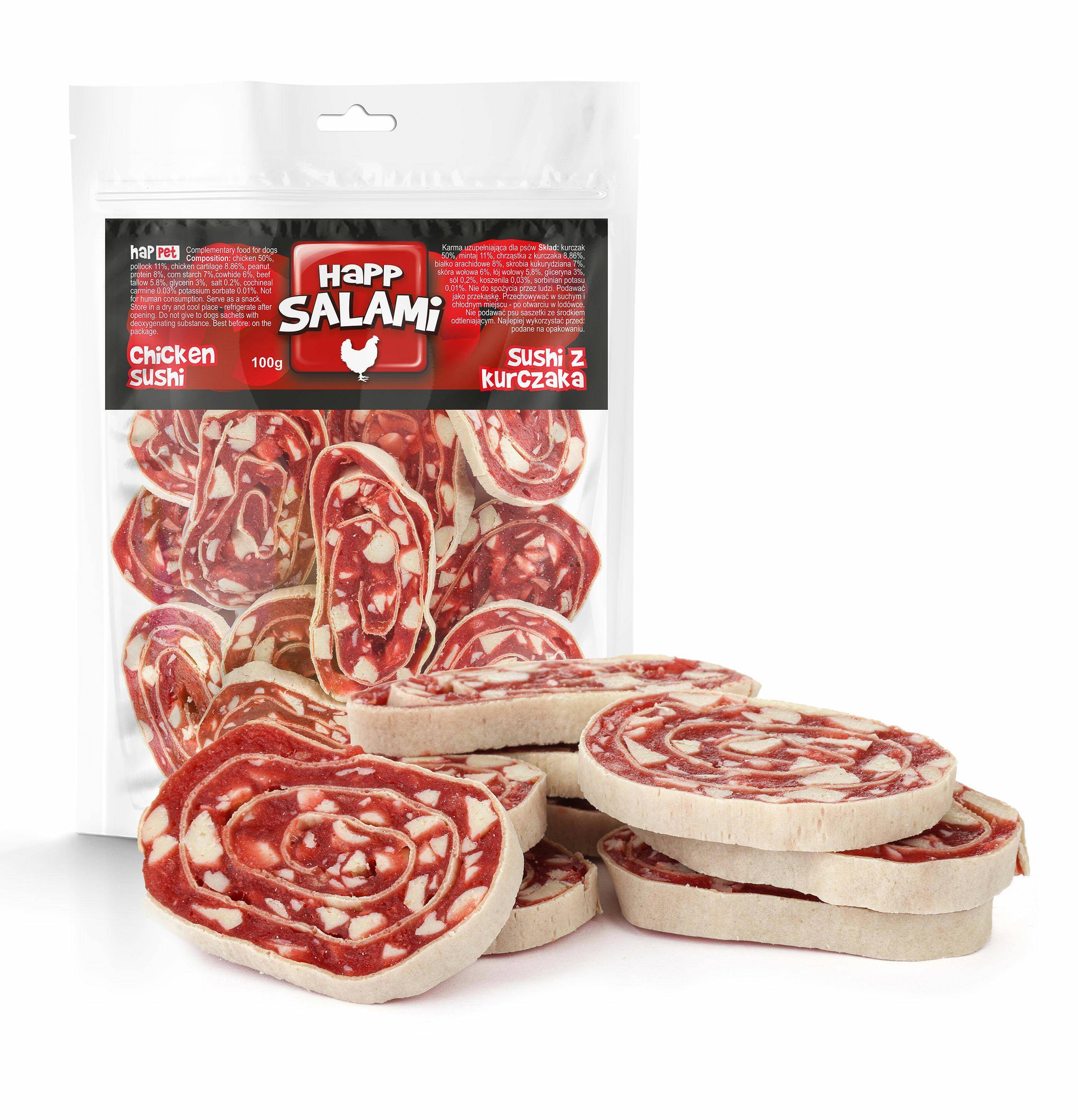 Sushi with Salami and Chicken 100 g