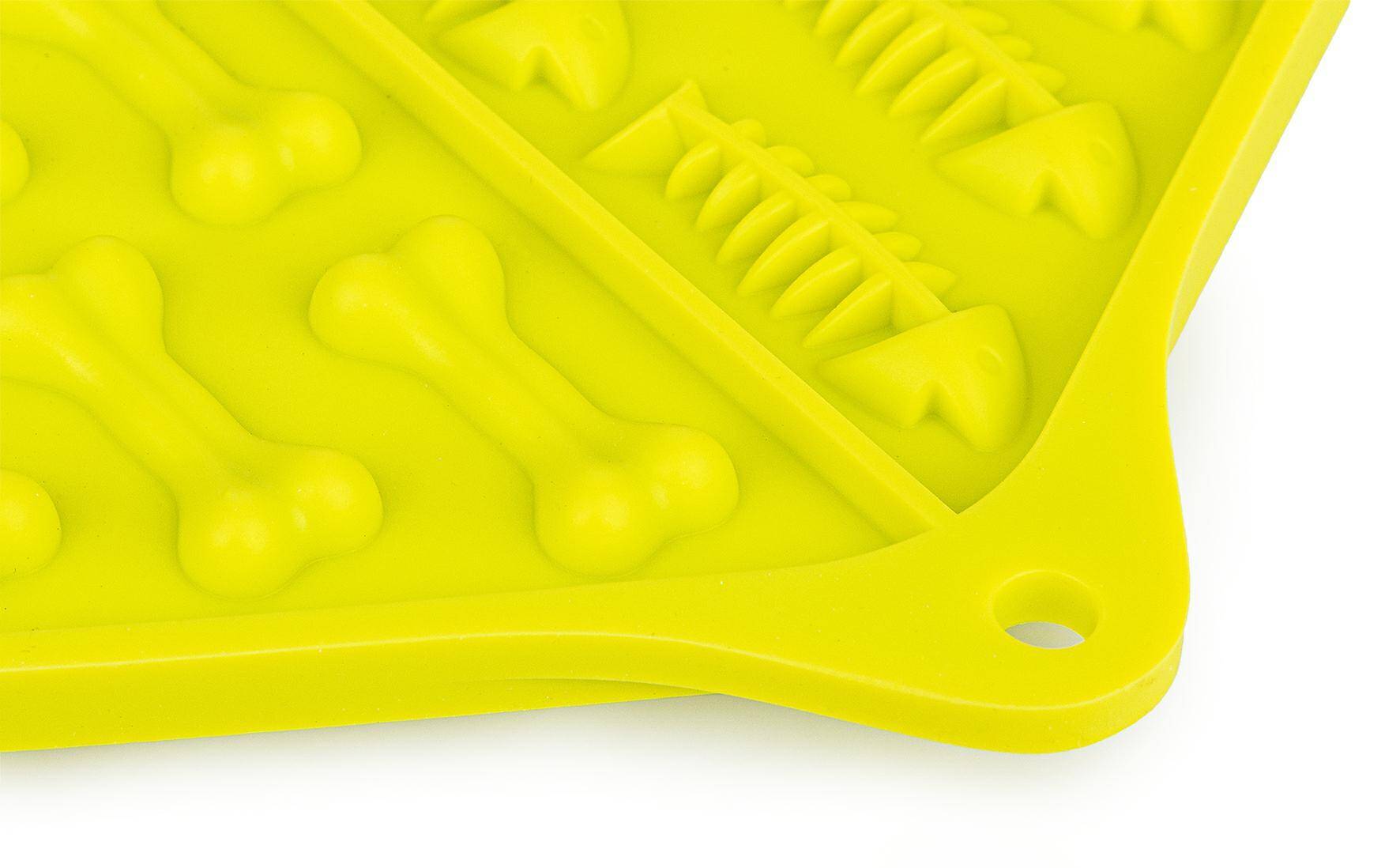 Lick Mat 18,5x15,5cm yellow (Photo 4)