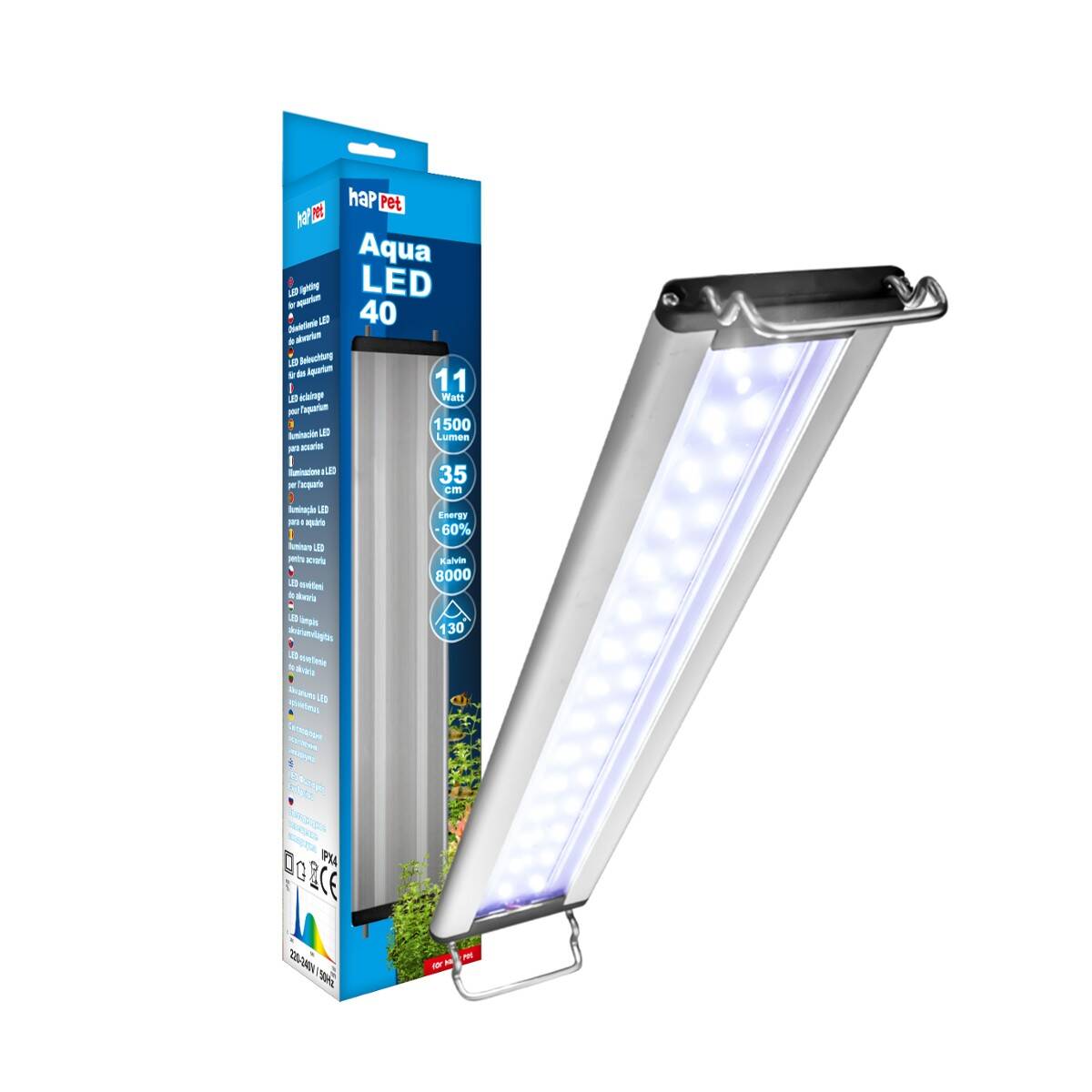 AquaLED Lamp Happet 38W/142cm 