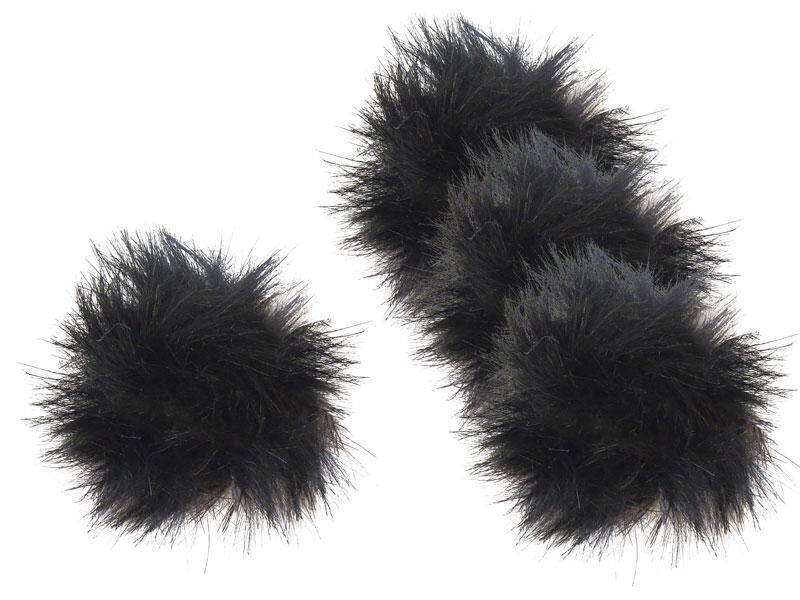 Cat Toy / Fur Black Balls - Happet