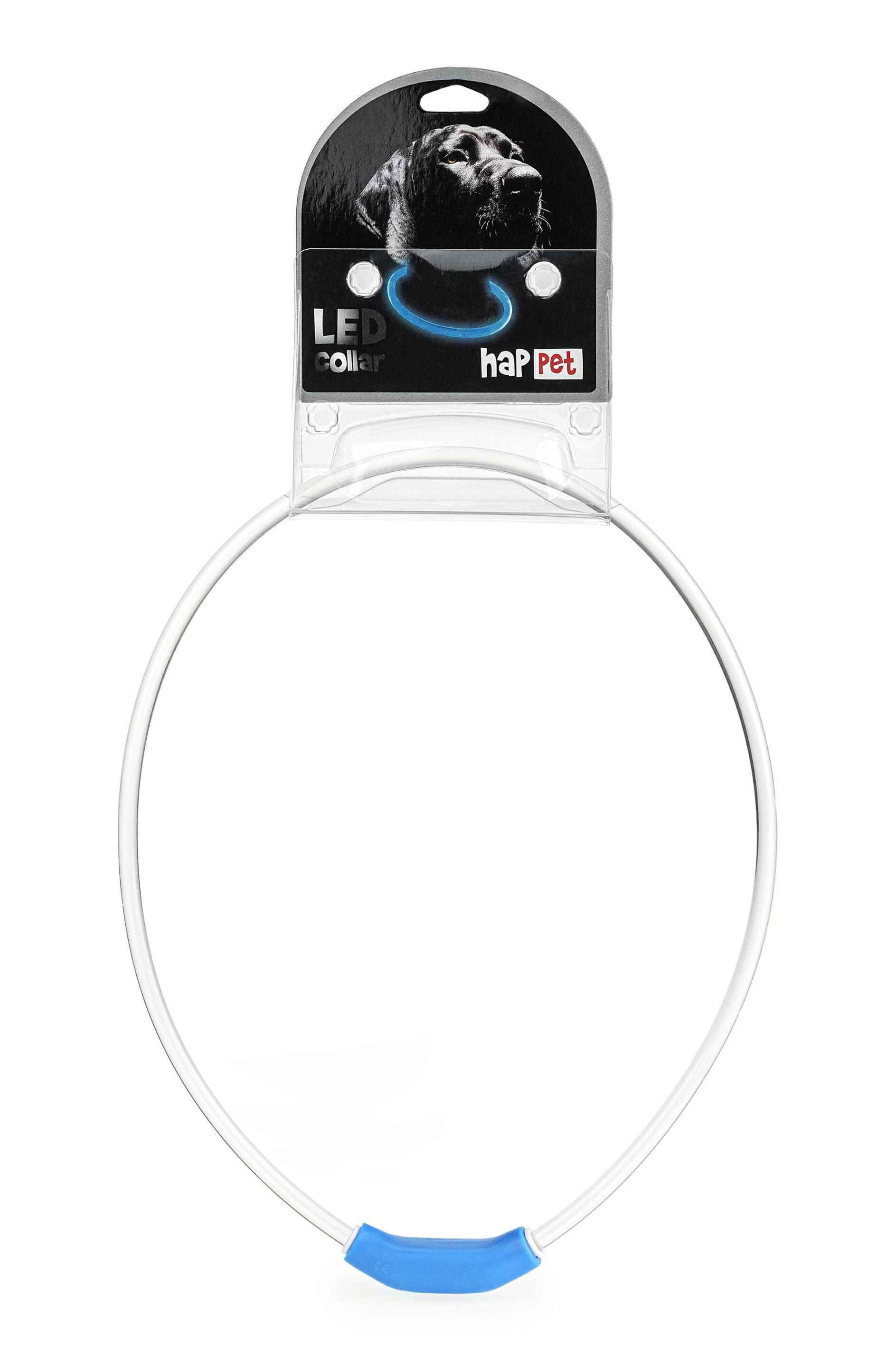 LED-Halsband blau L