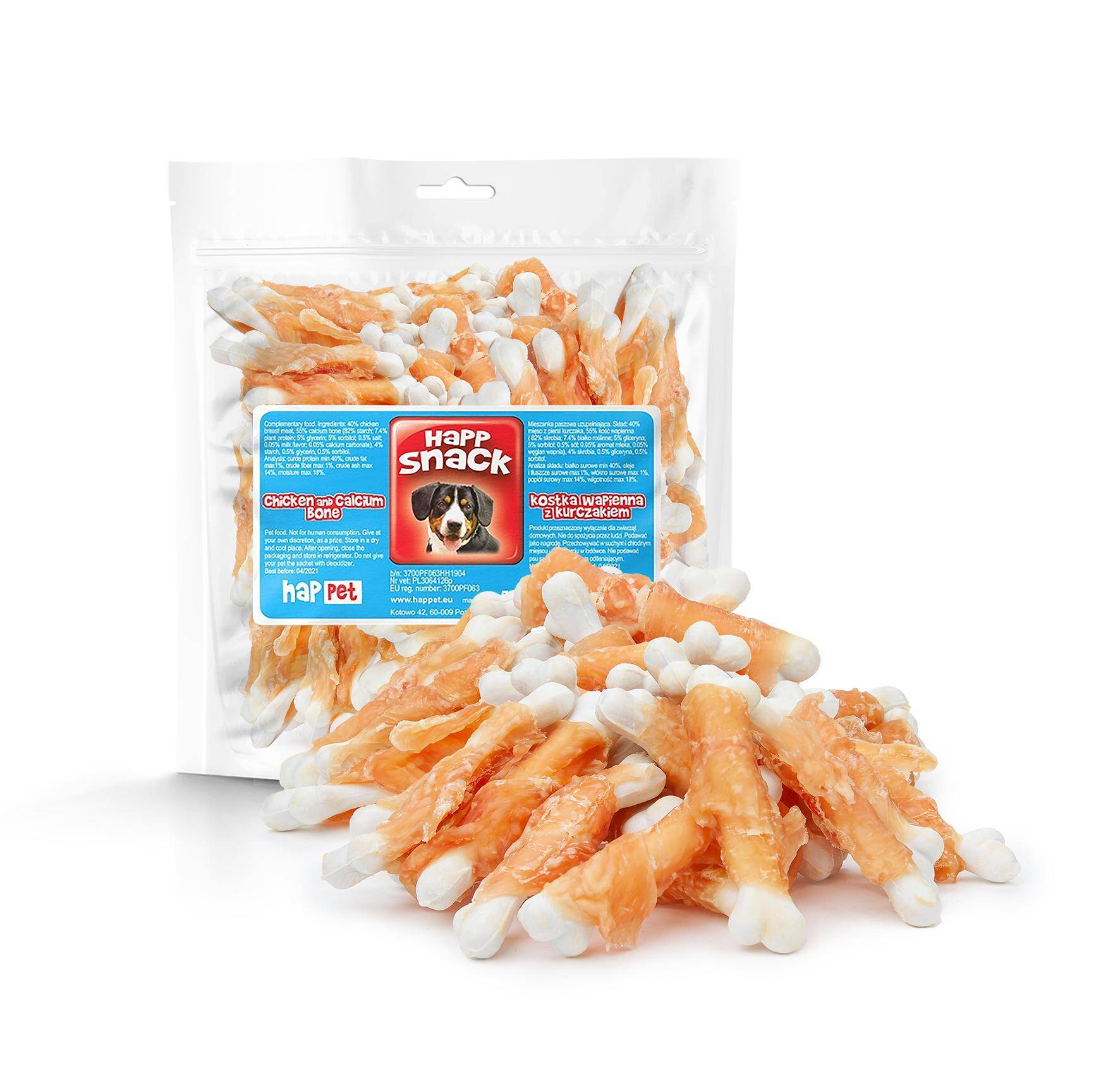 Chicken and calcium bone twisted - Happet GM14 - 500g