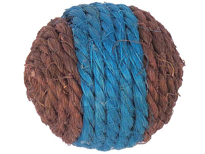 Cat Toy Sisal Ball / Brown & Blue - Happet