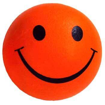 Moosgummi-Ball Smiley Happet 57mm orange (Z-Z735JK)