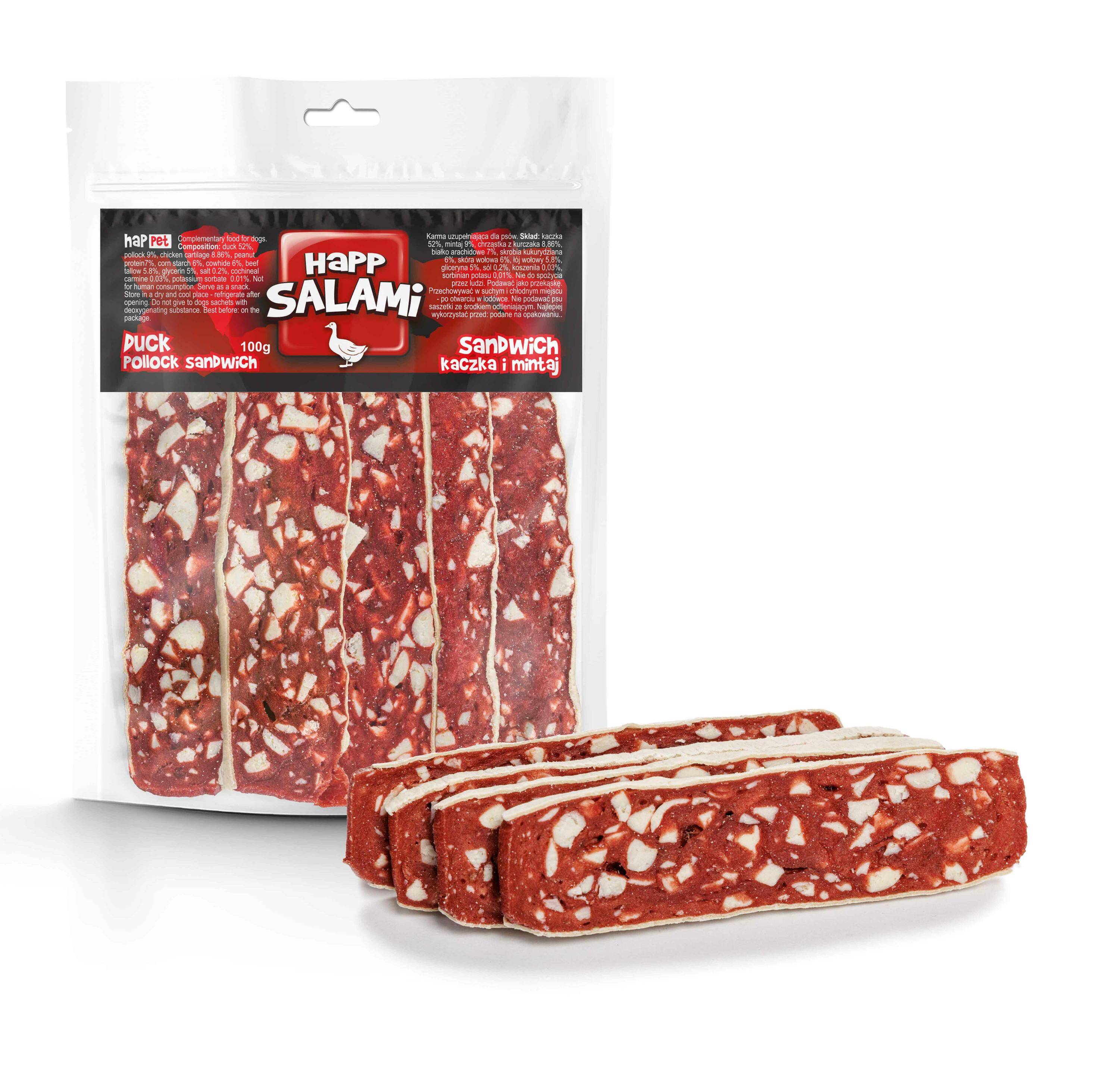 Duck & Pollock Salami Sandwich 100 g