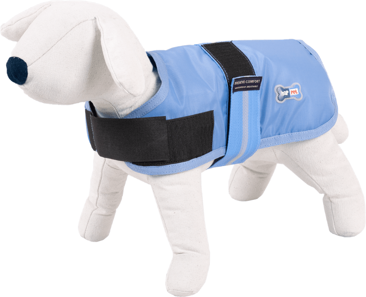 Bad Weather Dog Coat / Waterproof & Insulated - Happet 324A - Blue M - 50cm
