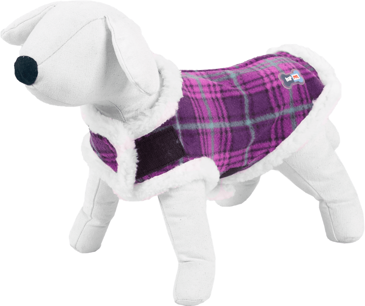 Thick Fleece Dog Coat - Happet 301B - Purple XS - 25cm