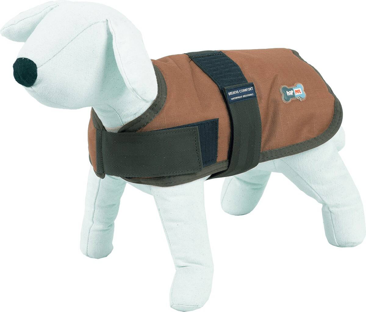Bad Weather Dog Coat / Waterproof & Insulated - Happet 311A - Brown XS 25cm