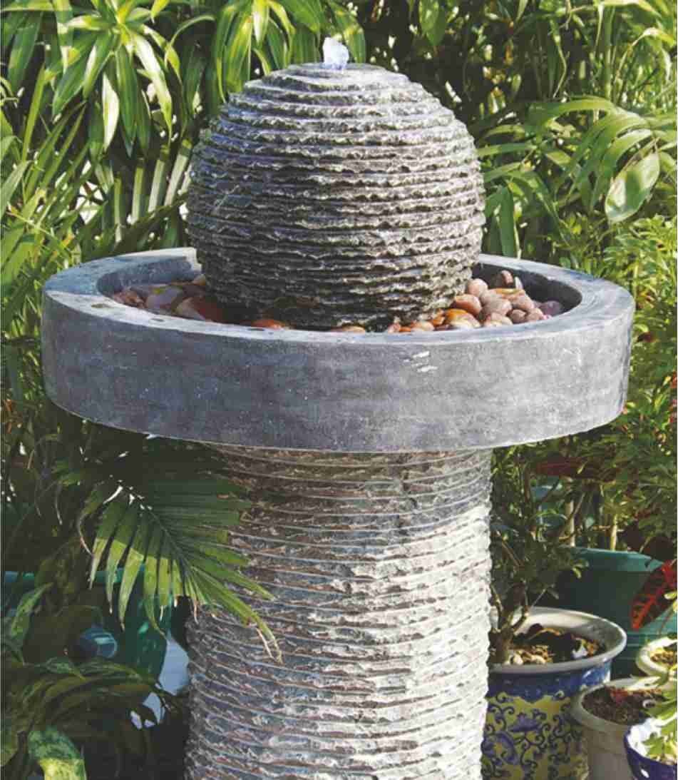 Springbrunnenkugel mit Sockel-Set (L-G103HS)