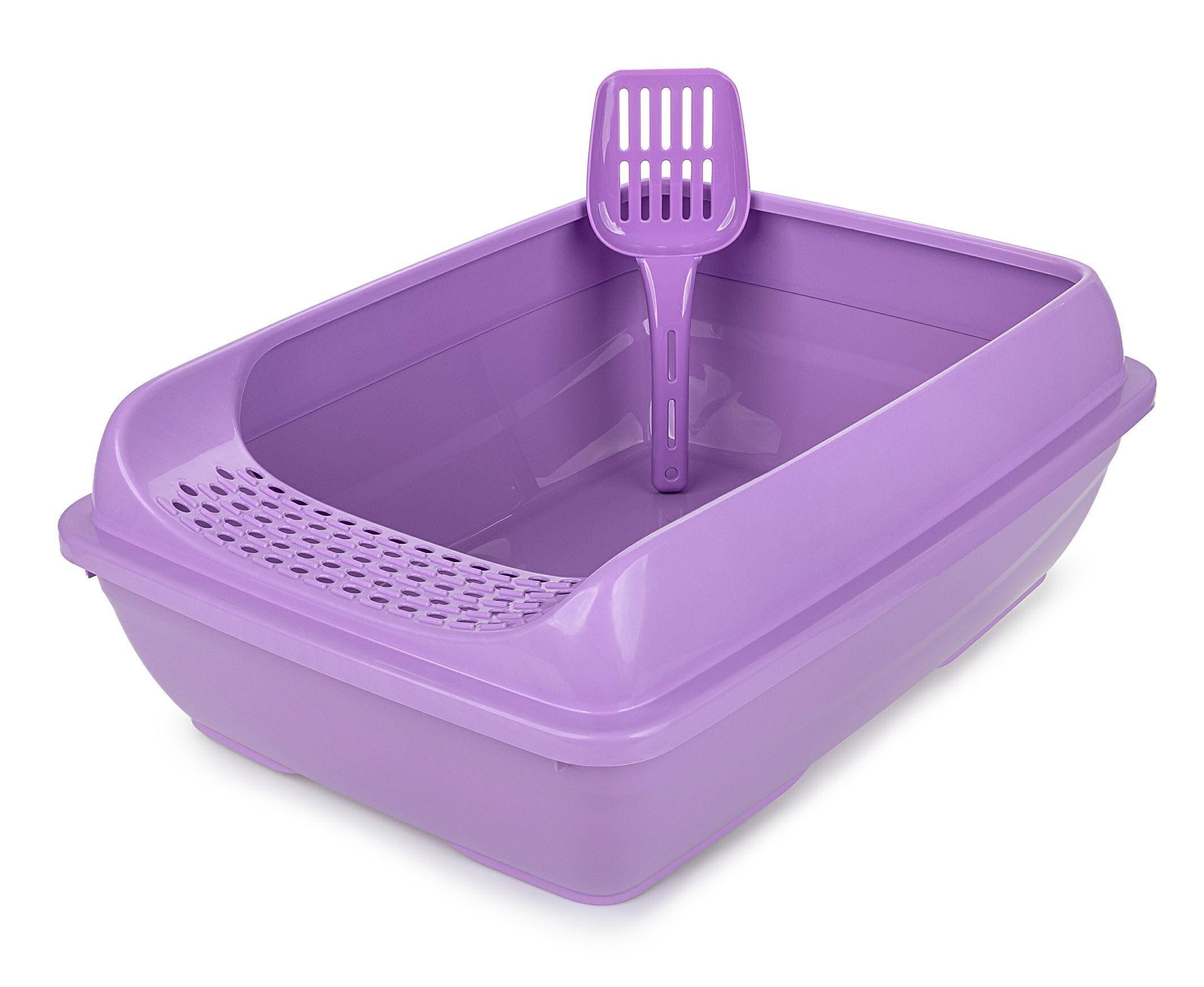 Litter Box with Grate  purple