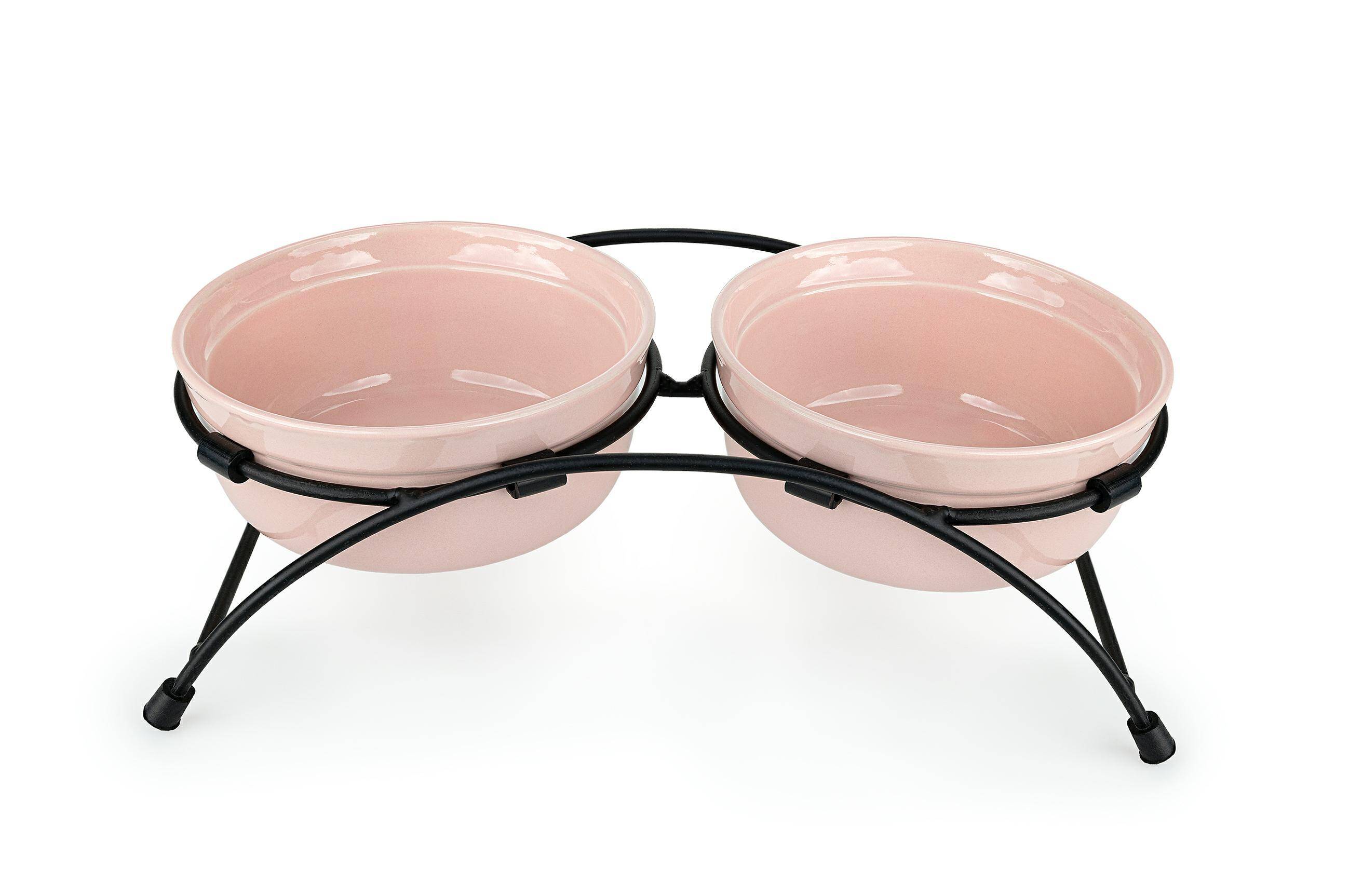 Ceramic bowls on a metal stand 12cm Pink (Photo 3)