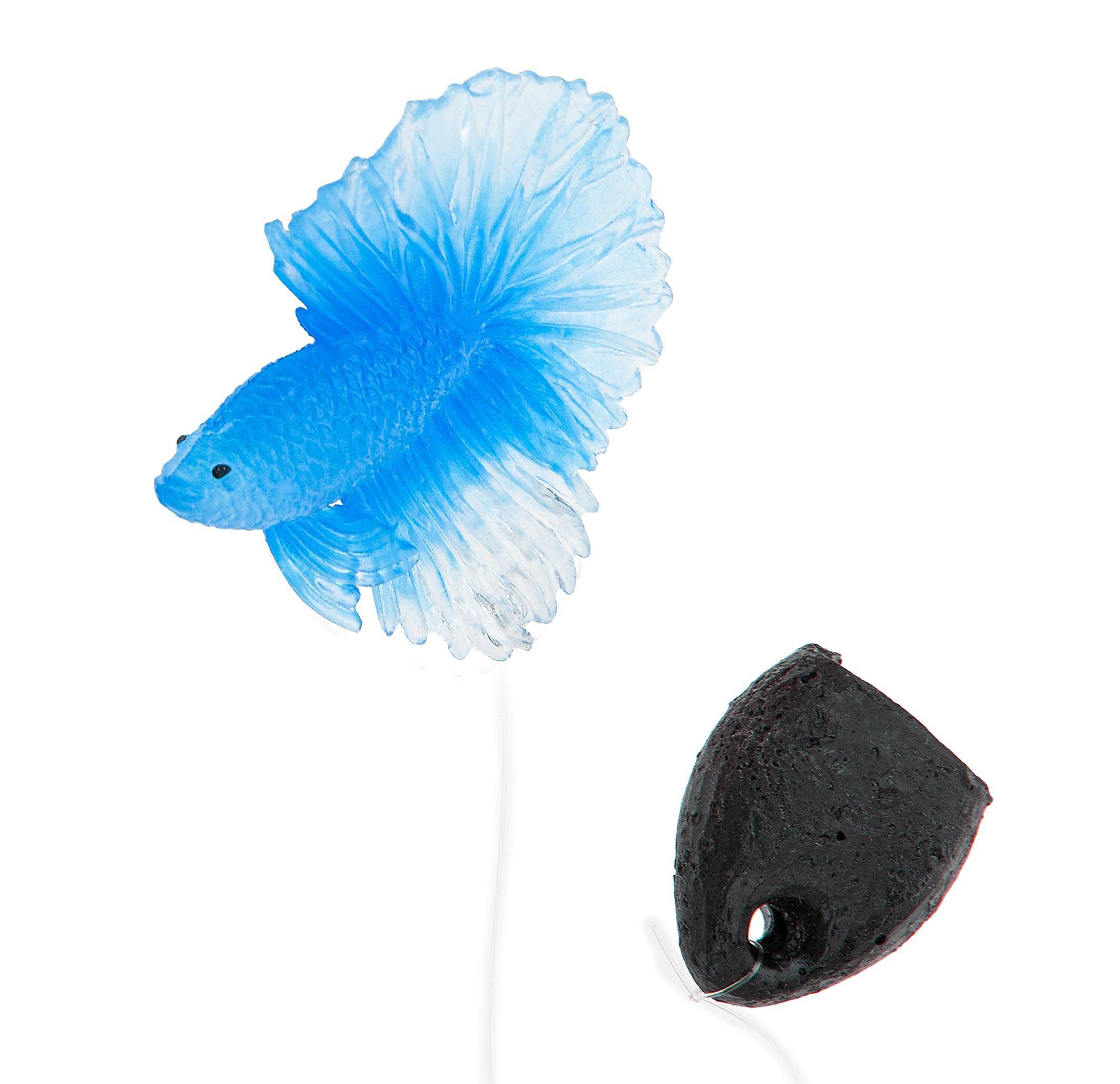 Aquarium blue betta fish decoration Happet 015B 5 cm