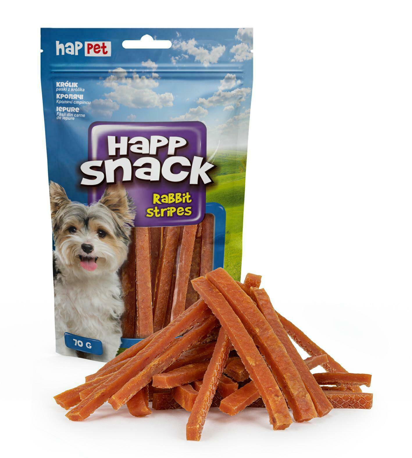 GC60 Dog treats - rabbit strips 70g