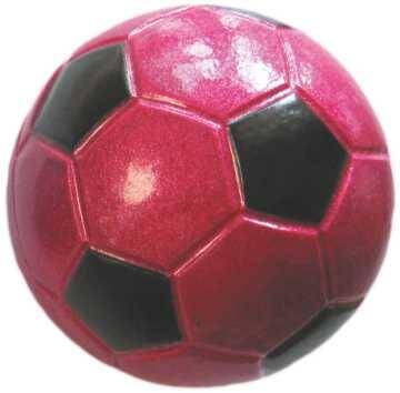 Zabawka piłka football Happet 40mm różowa brokat
