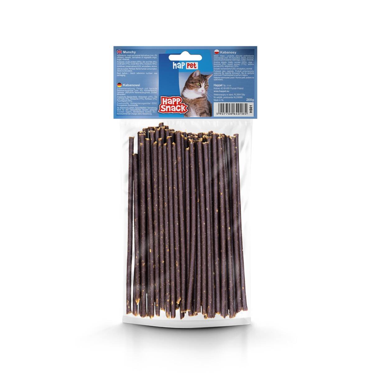 Thin smoked pork sausage for cats 200g Happet (Z-HS01CM)