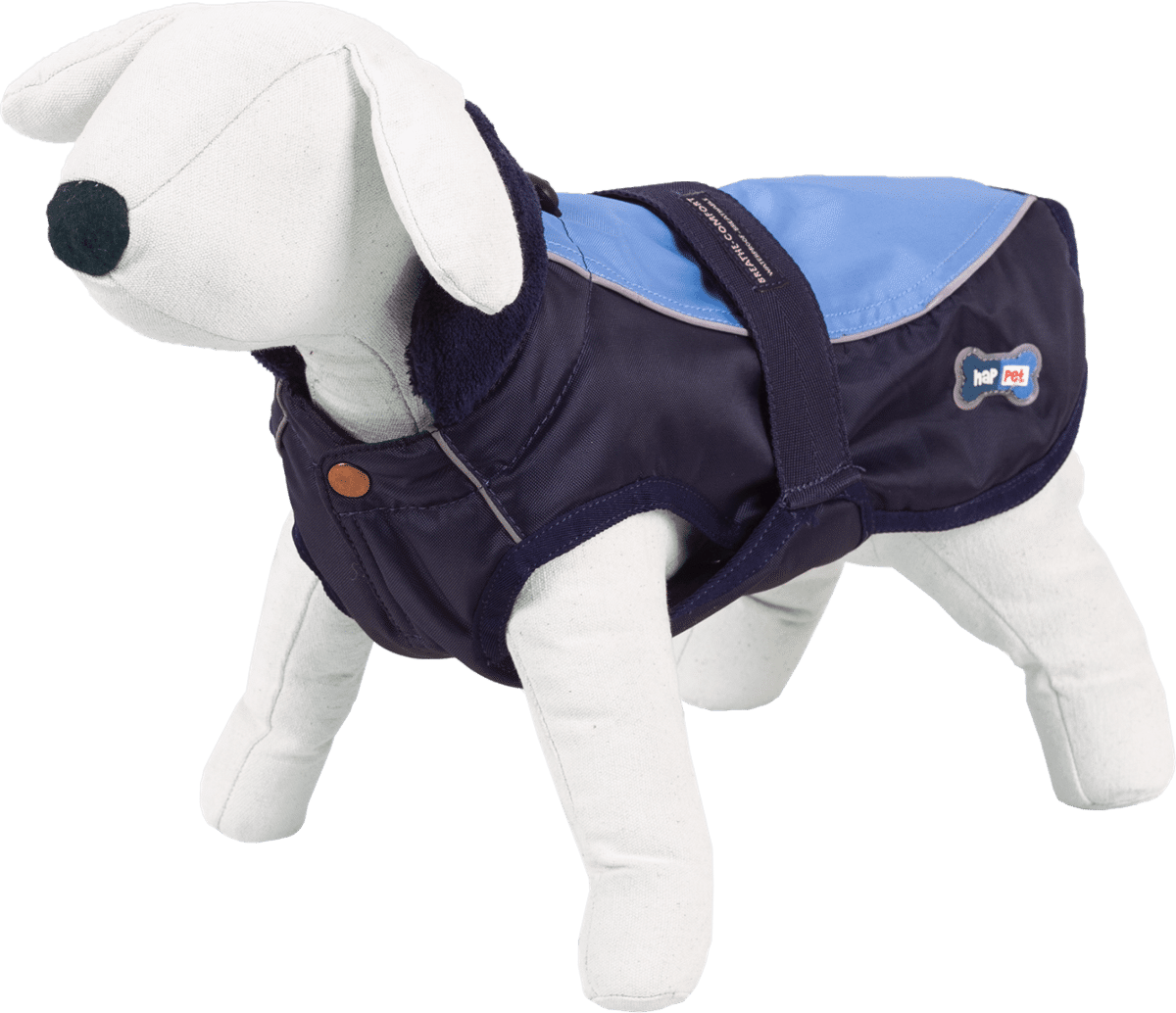 Fleece Dog Coat - Happet 352A - Blue S - 35cm